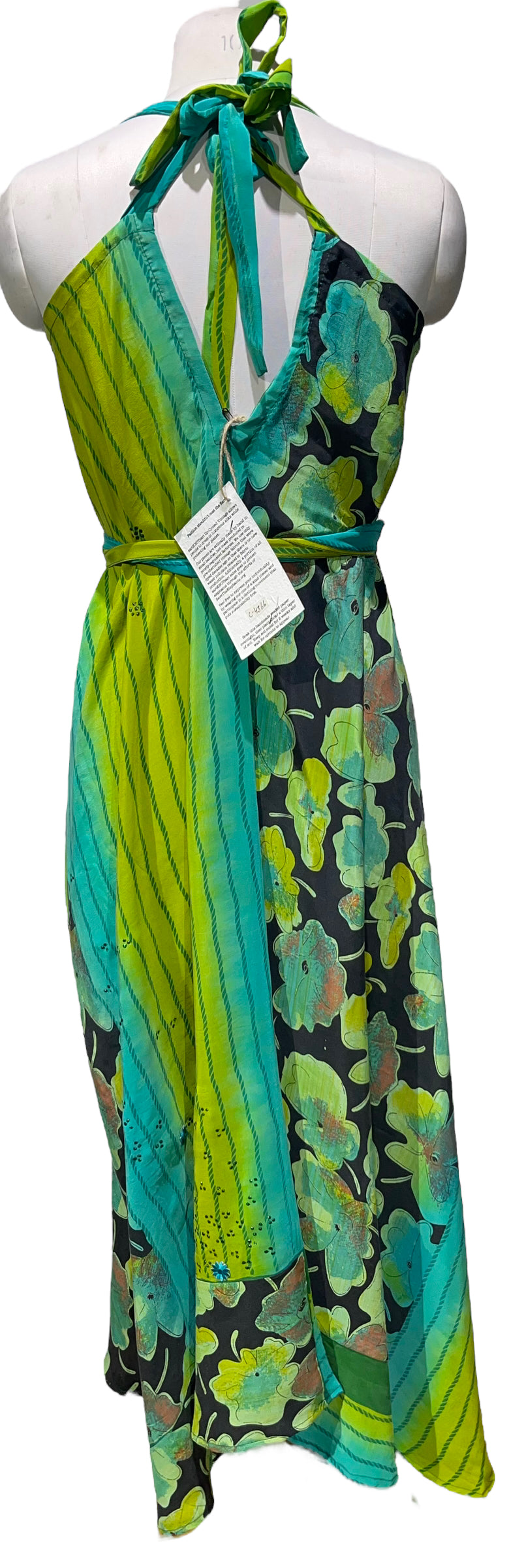 PRC4366 Avatar Pure Silk Maxi Dress with Belt