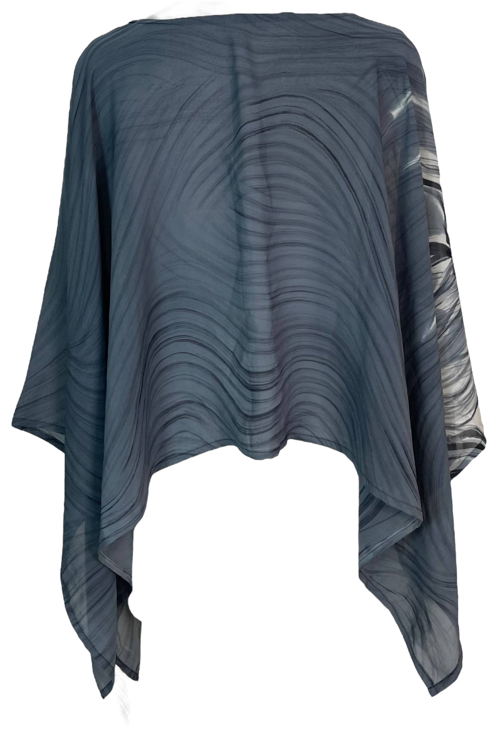 PRG5706 Sheer Avatar Pure Silk Capelet Poncho