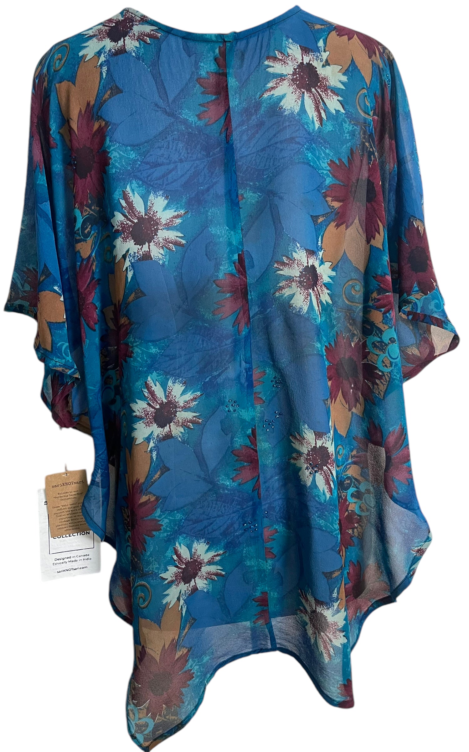 PRG5825 Sheer Wabi Sabi Pure Silk Waterfall Top