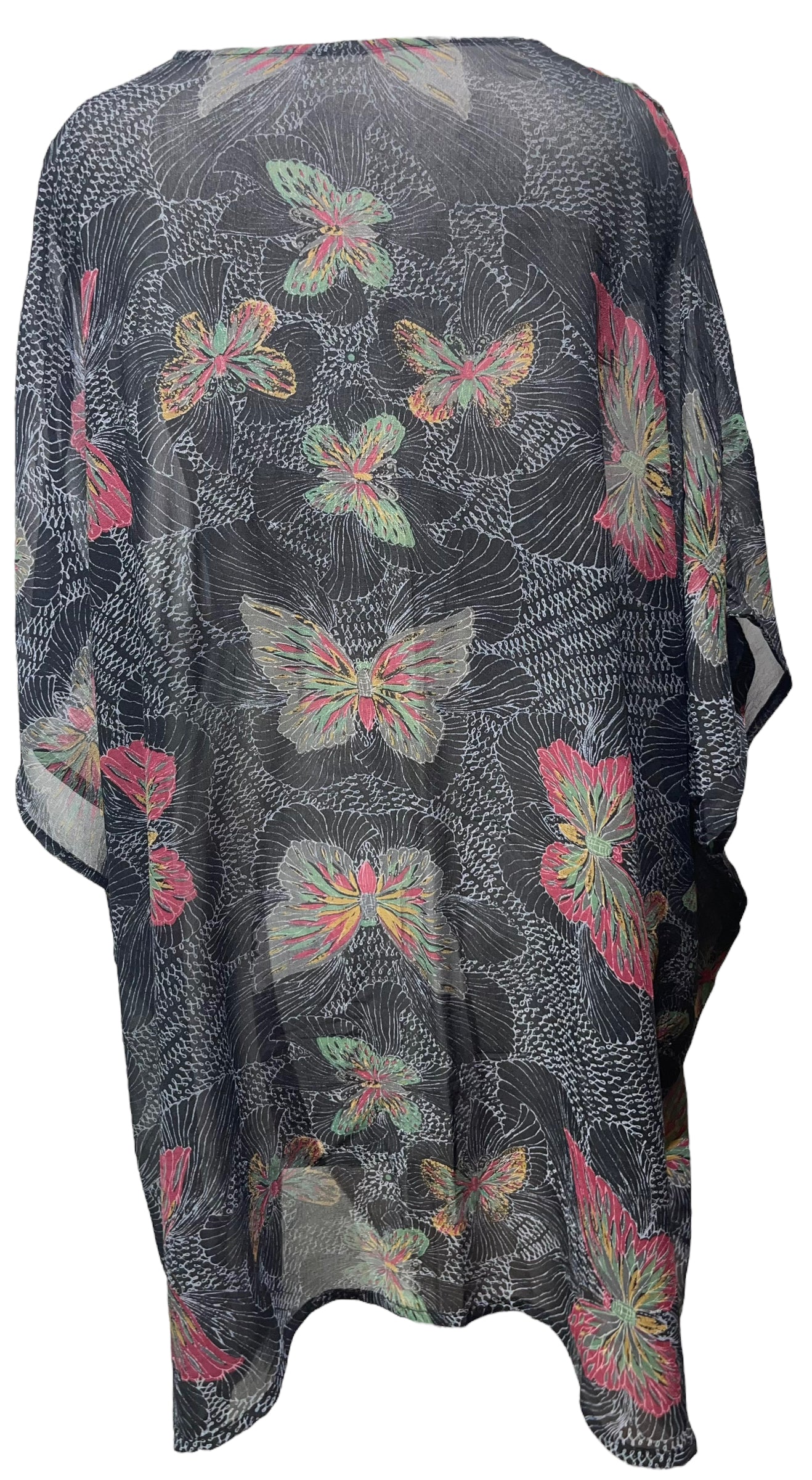 PRG4703 Sheer Avatar Pure Silk Short Kaftan Tunic