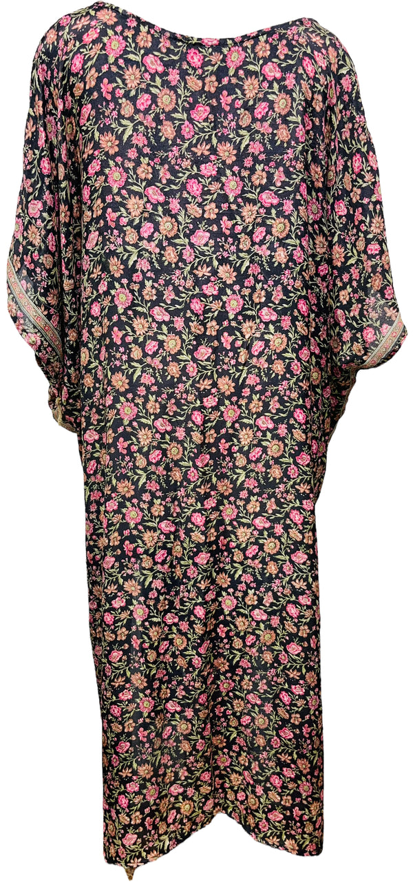 PRC3928 Nirvana Pure Silk Maxi Kaftan