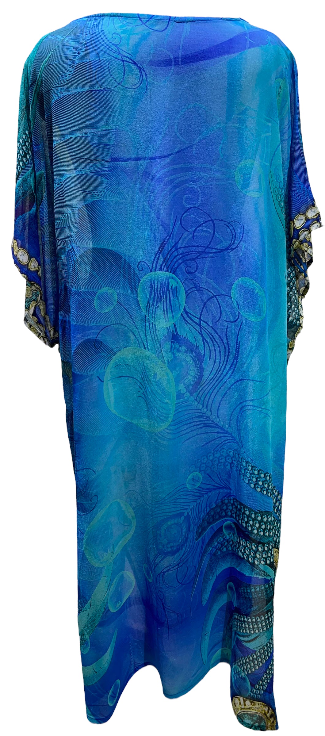 PRG5677 Sheer Avatar Pure Silk Maxi Kaftan