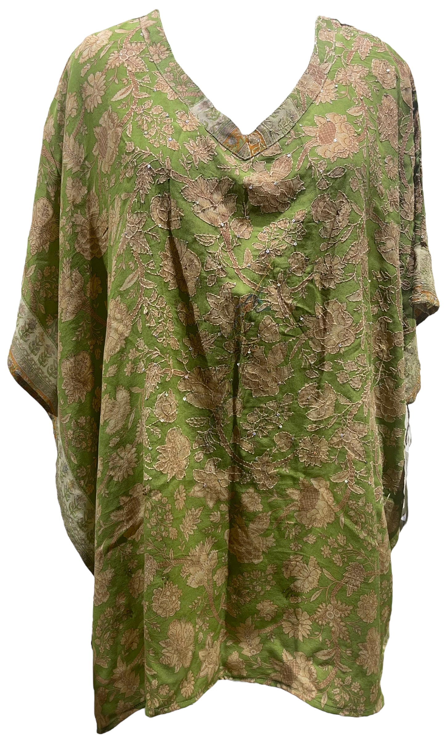 PRC5075 Avatar Pure Silk Short Kaftan Tunic