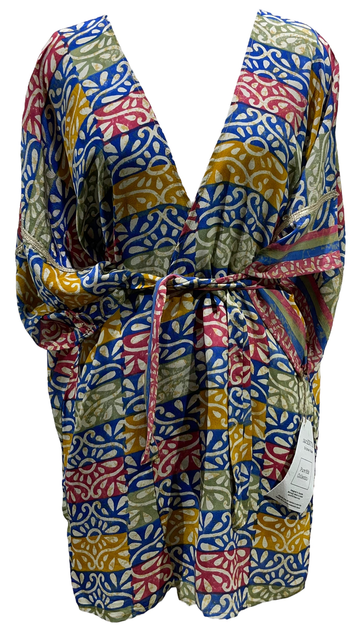 PRC5544 Avatar Pure Silk Kimono-Sleeved Jacket with Belt