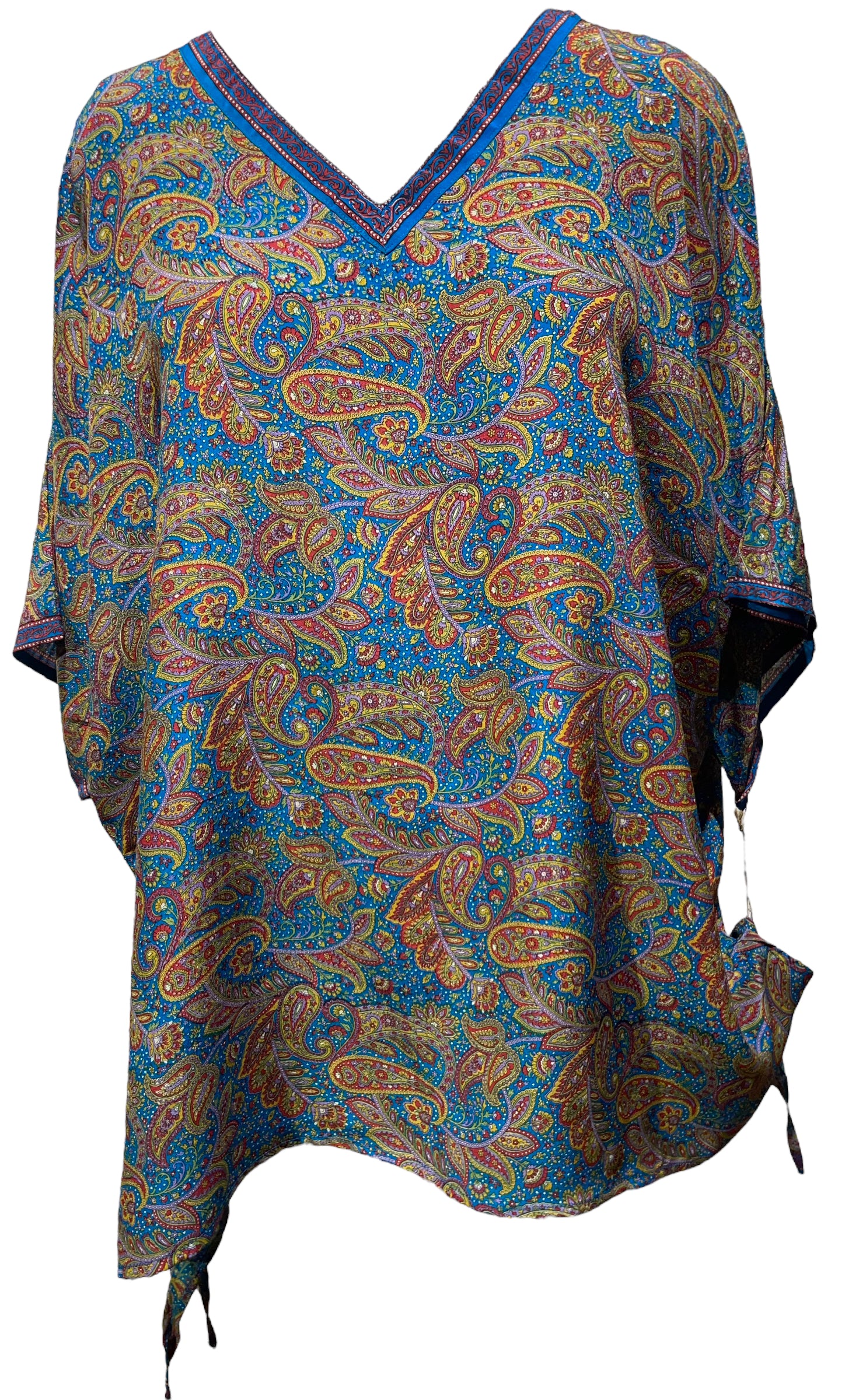 PRC3290 Avatar Pure Silk Long Tunic with Side Ties