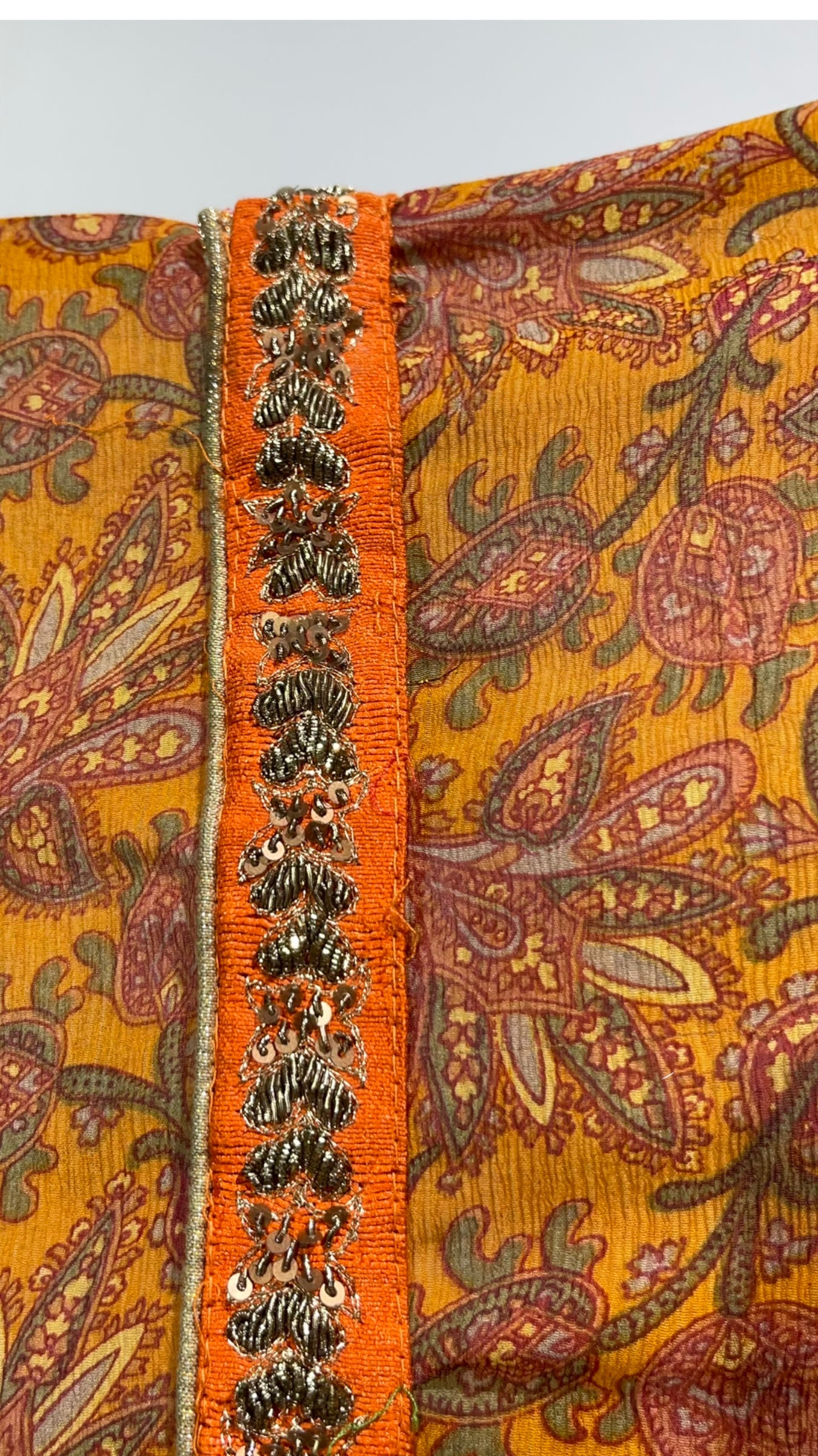 PRG3512 Sheer Wabi Sabi Pure Silk Long Tunic with Side Ties