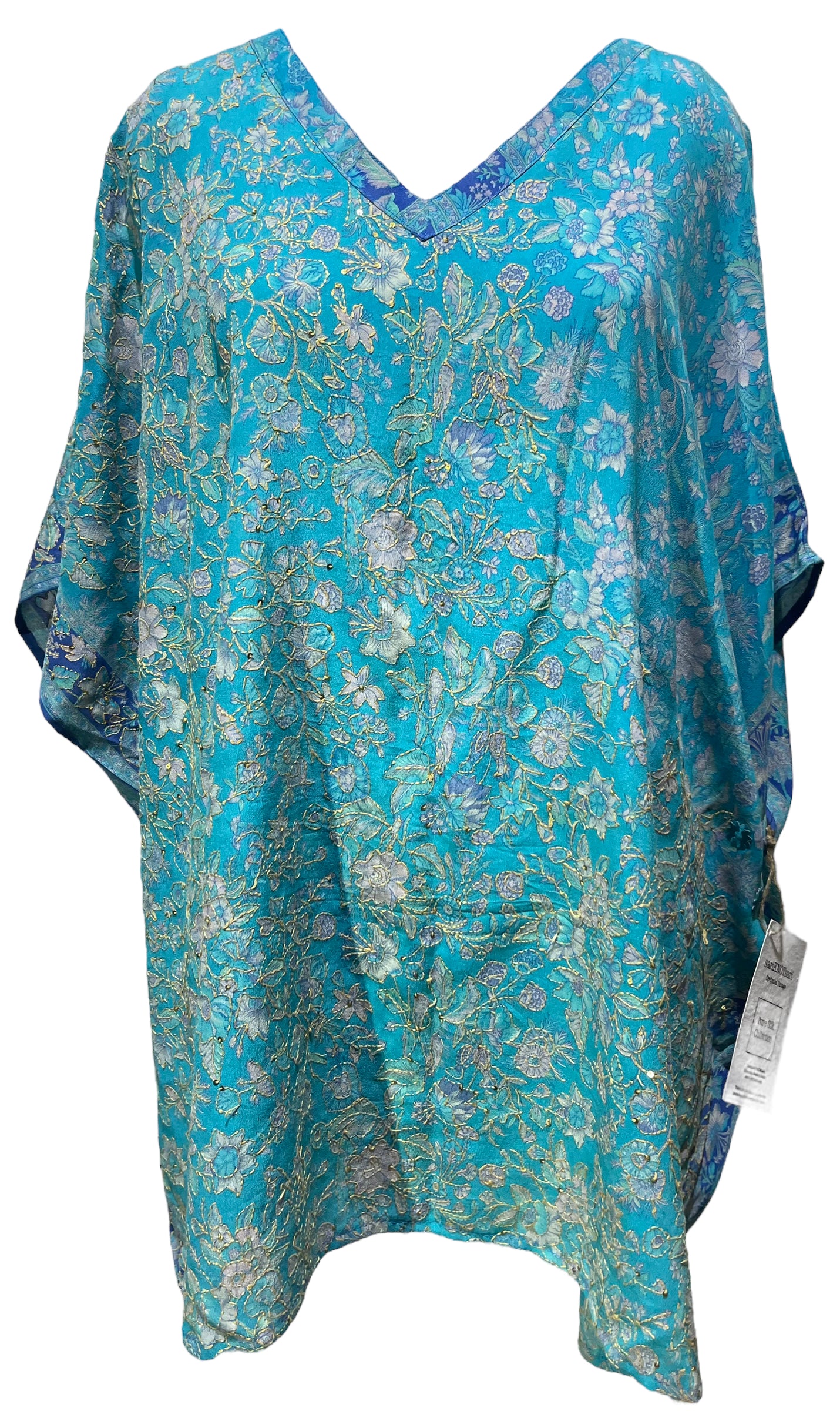 PRC4849 Avatar Pure Silk Short Kaftan Tunic