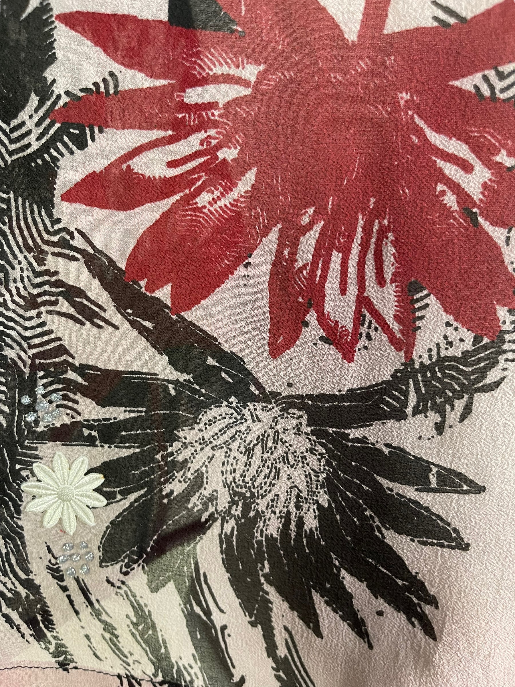 LADY LUCK PRG6131 Sheer Avatar Pure Silk Boxy Top