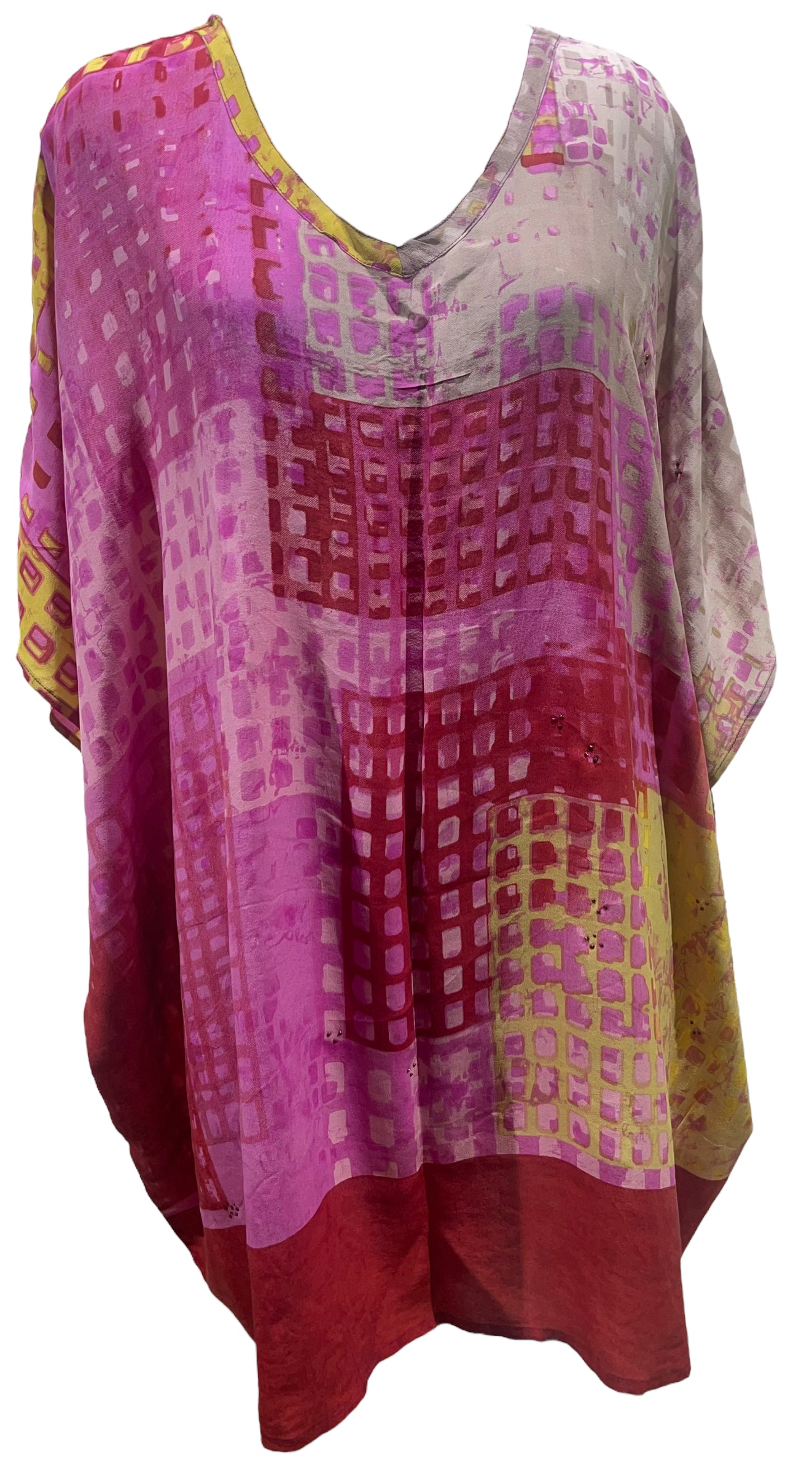 PRC5425 Avatar Pure Silk Short Kaftan Tunic