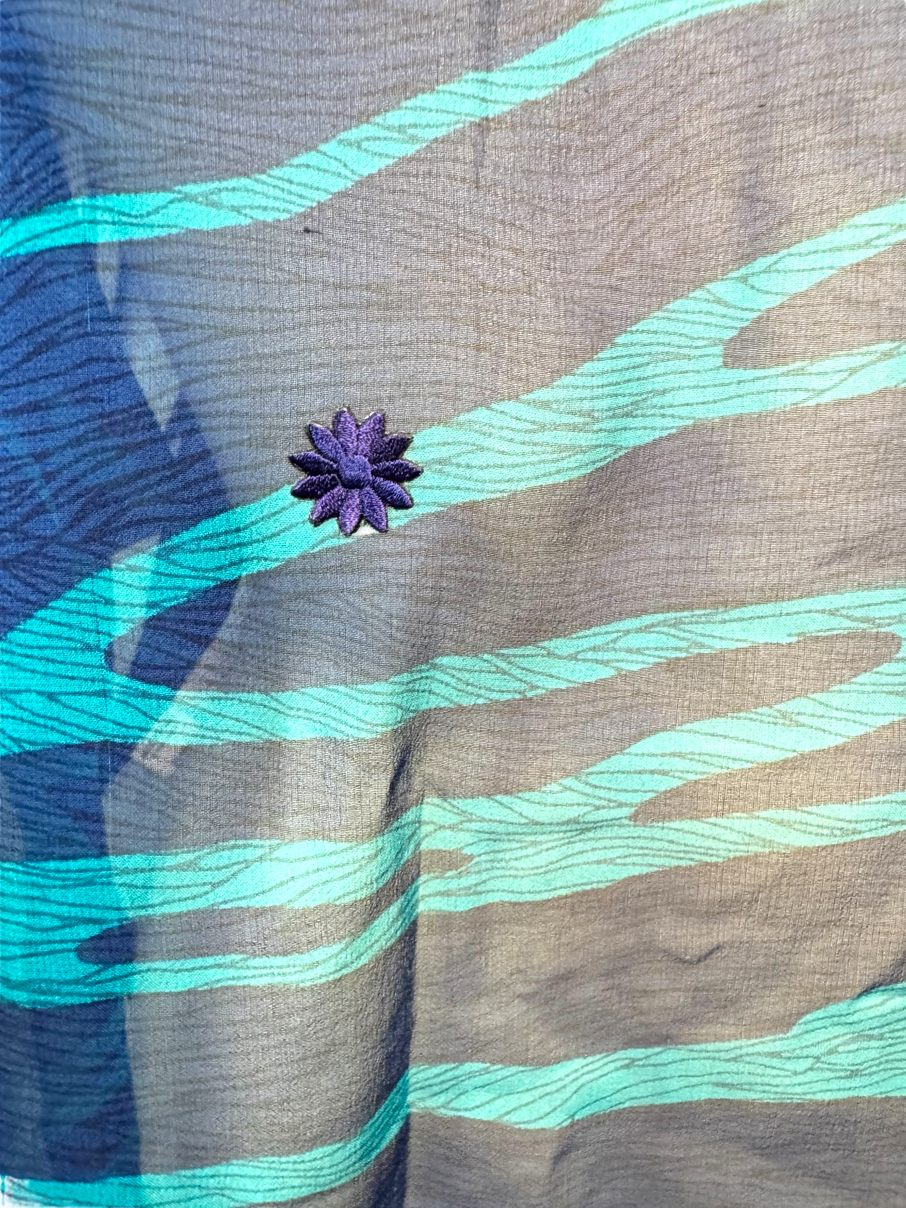 DEEANNS PRG6839 Sheer Avatar Pure Silk Side Slit Top