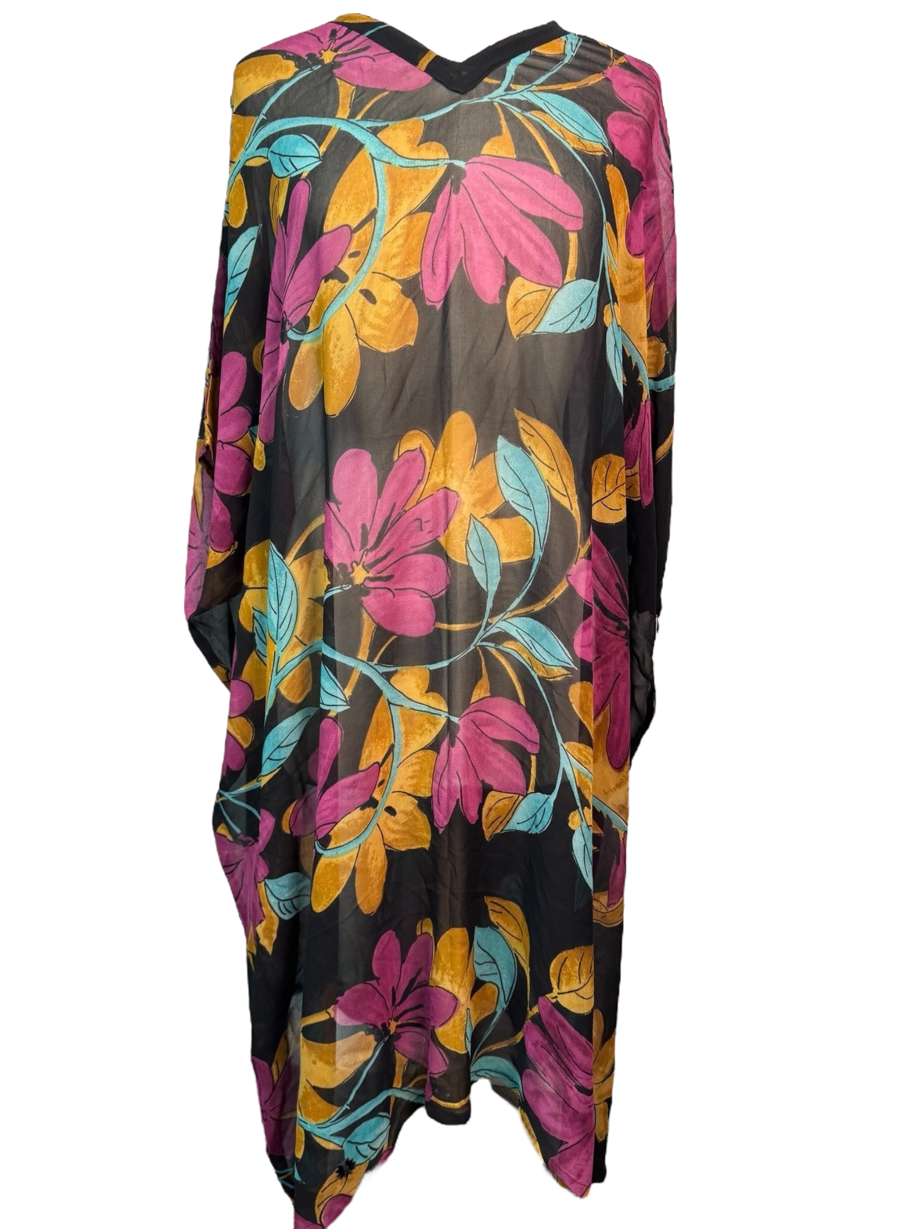 PRG7341 Sheer Avatar Pure Silk Midi Length Kaftan