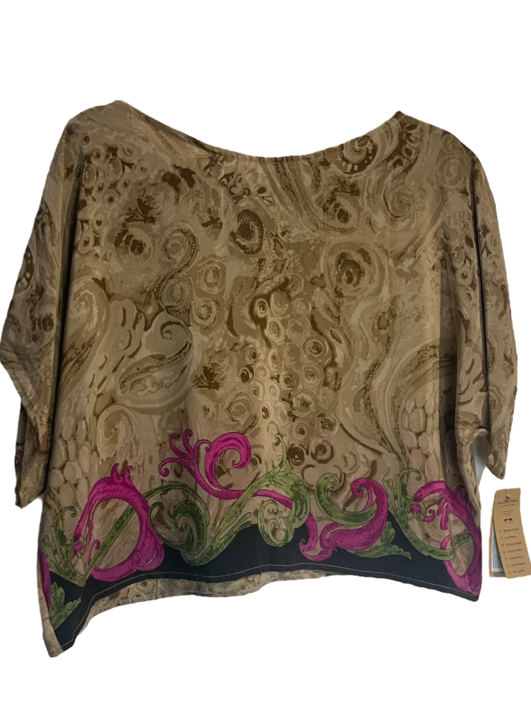 Linnea Sheer Wabi Sabi Pure Silk Boxy Top