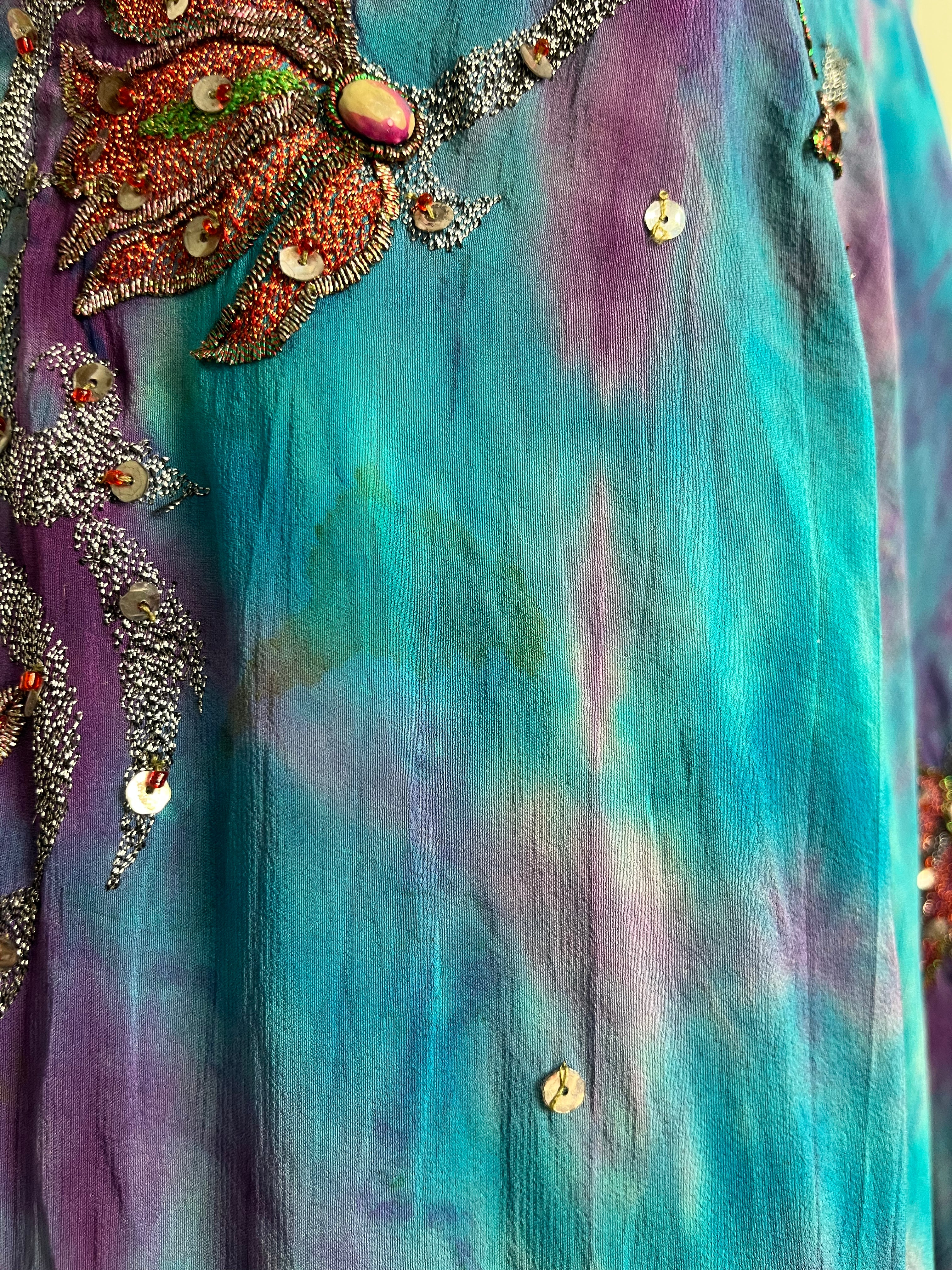 PRC8640 Wabi Sabi Pure Silk Maxi Dress with Belt