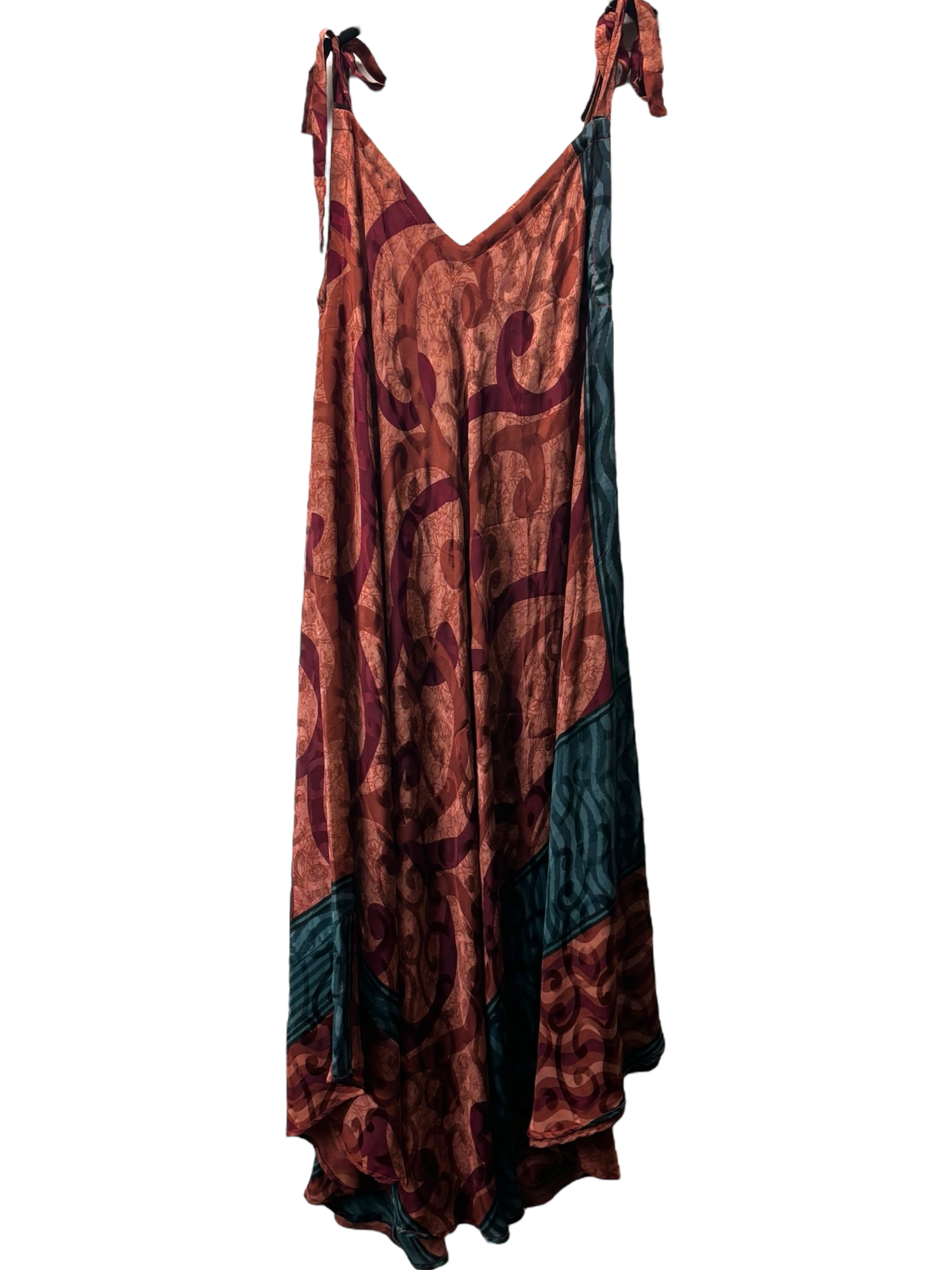 Lava Stone Avatar Pure Silk Maxi Dress with Belt