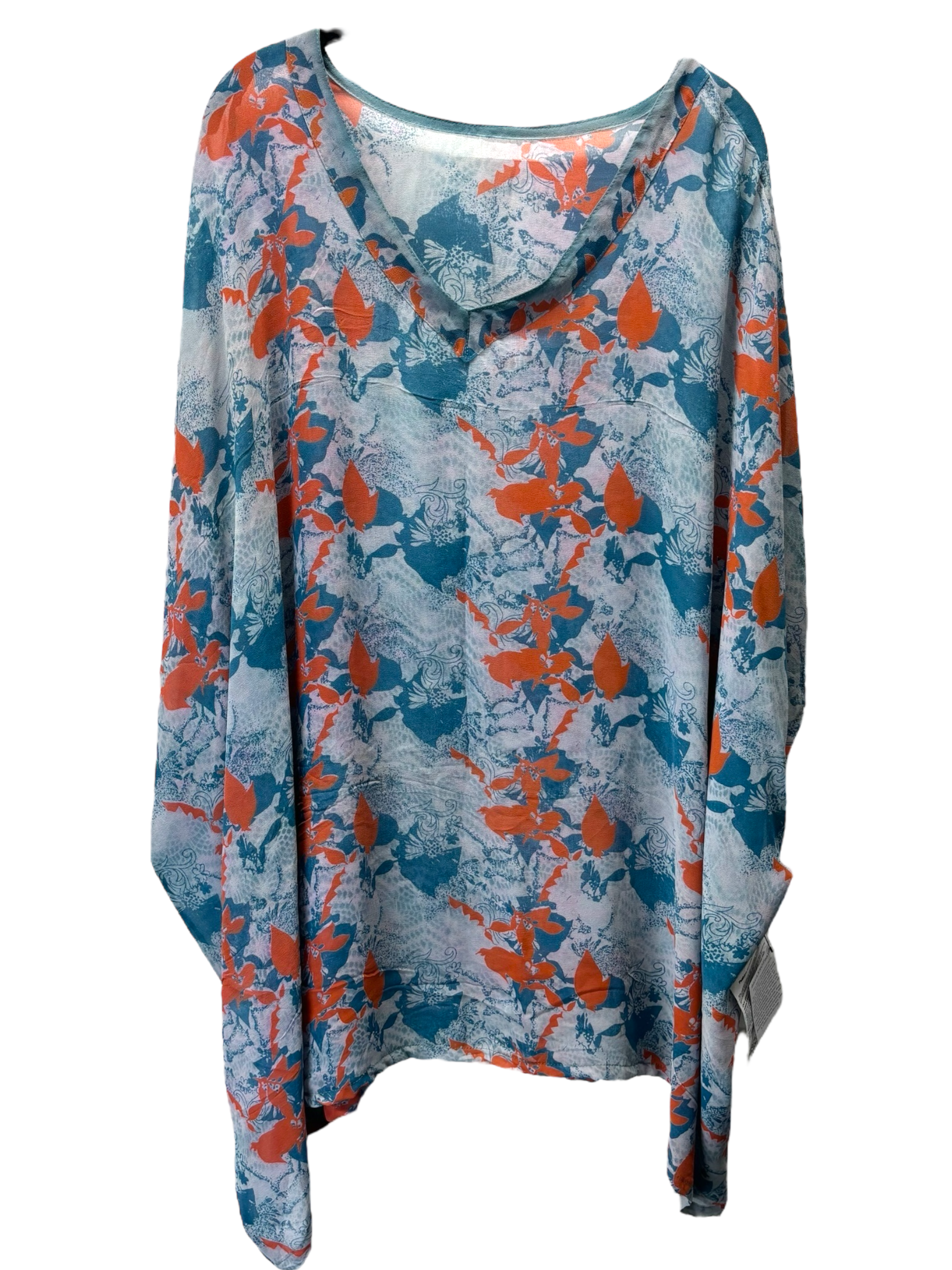 PRG754 Sheer Avatar Pure Silk Short Kaftan Tunic