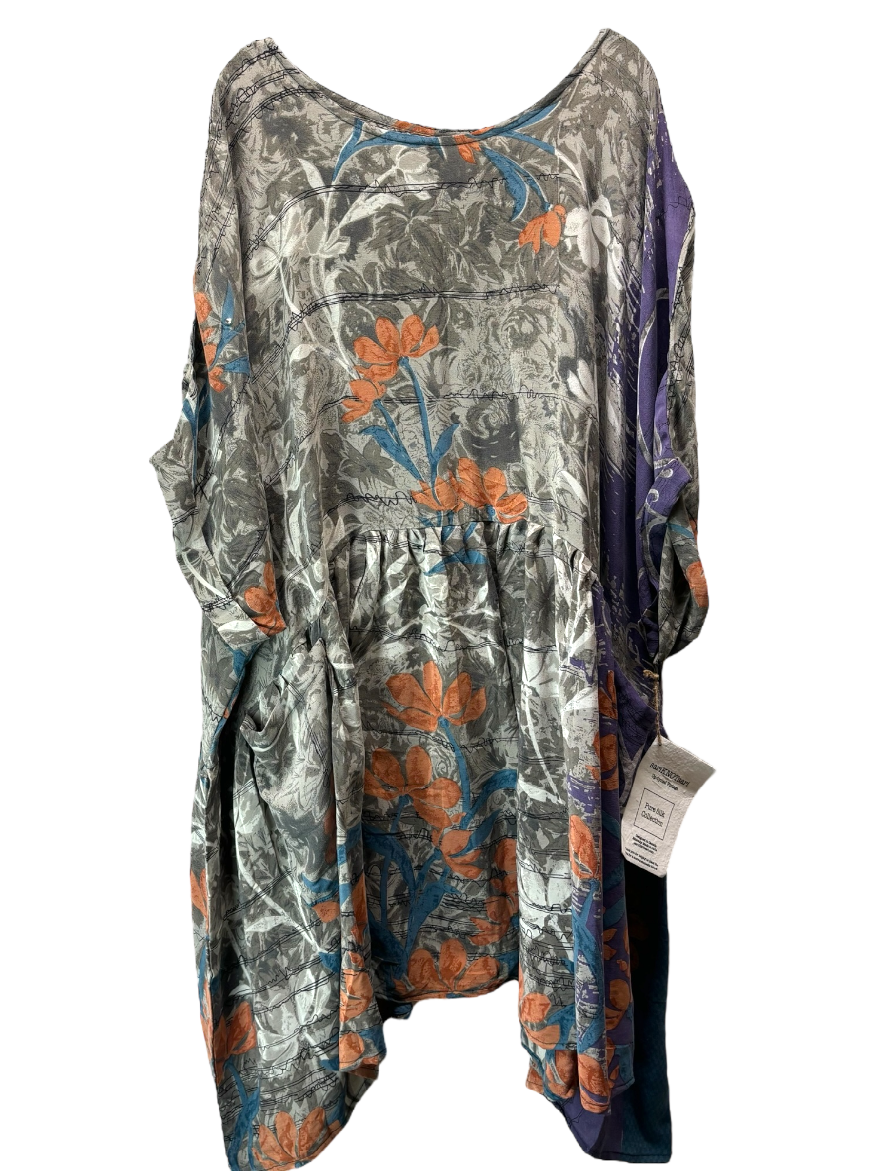 PRC3649 Sheer Nirvana Pure Silk Boxy Babydoll Dress