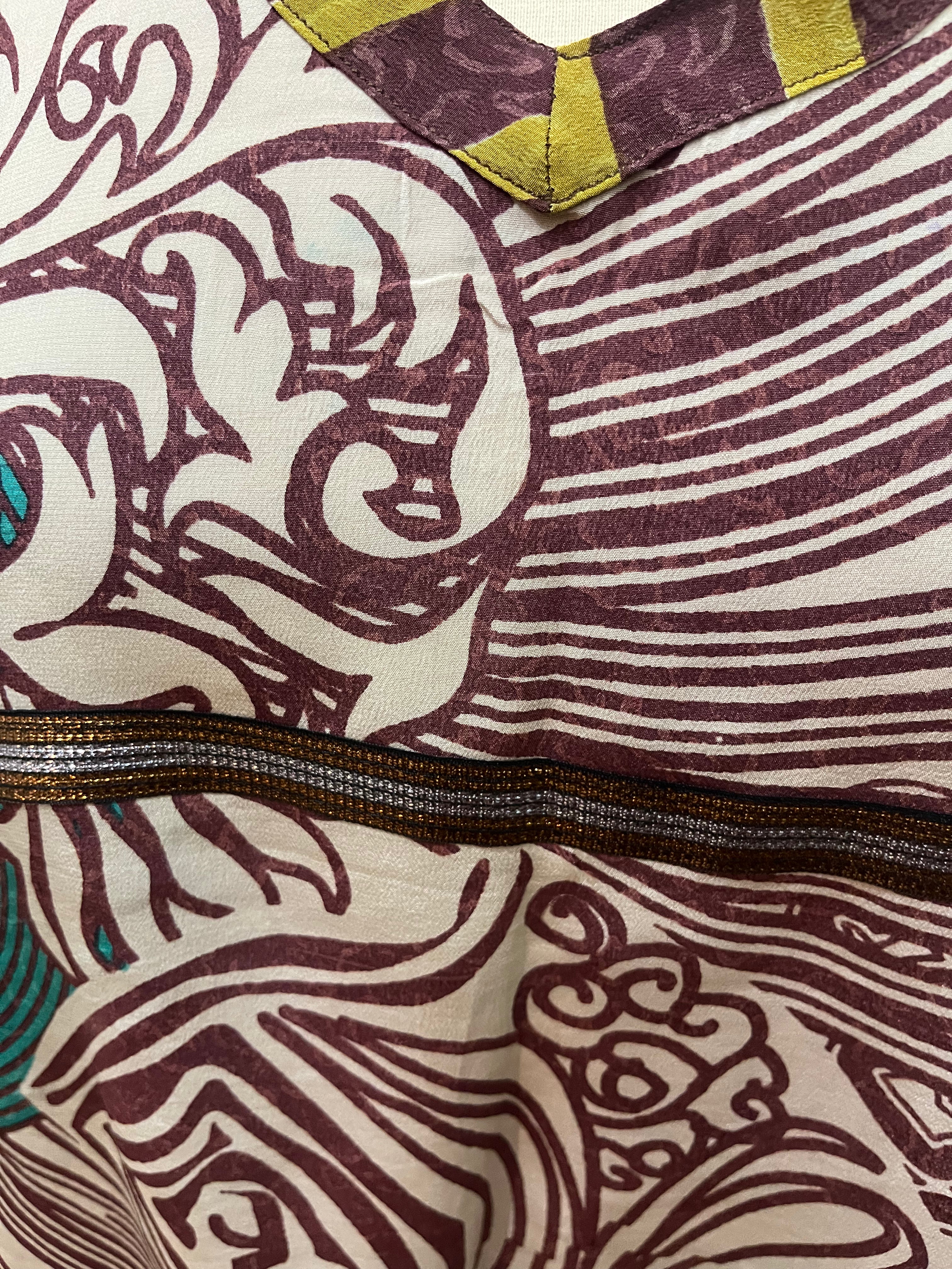 PRC6109 Wabi Sabi Pure Silk Short Kaftan Tunic without Slits