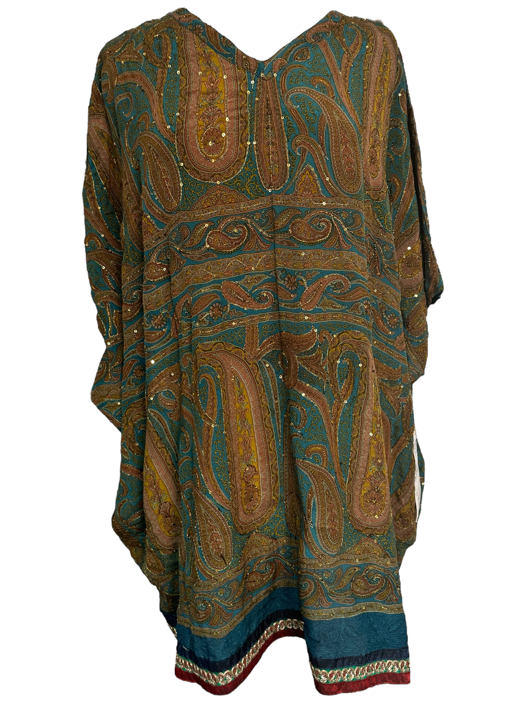 PRC5659 Wabi Sabi Pure Silk Short Kaftan Tunic