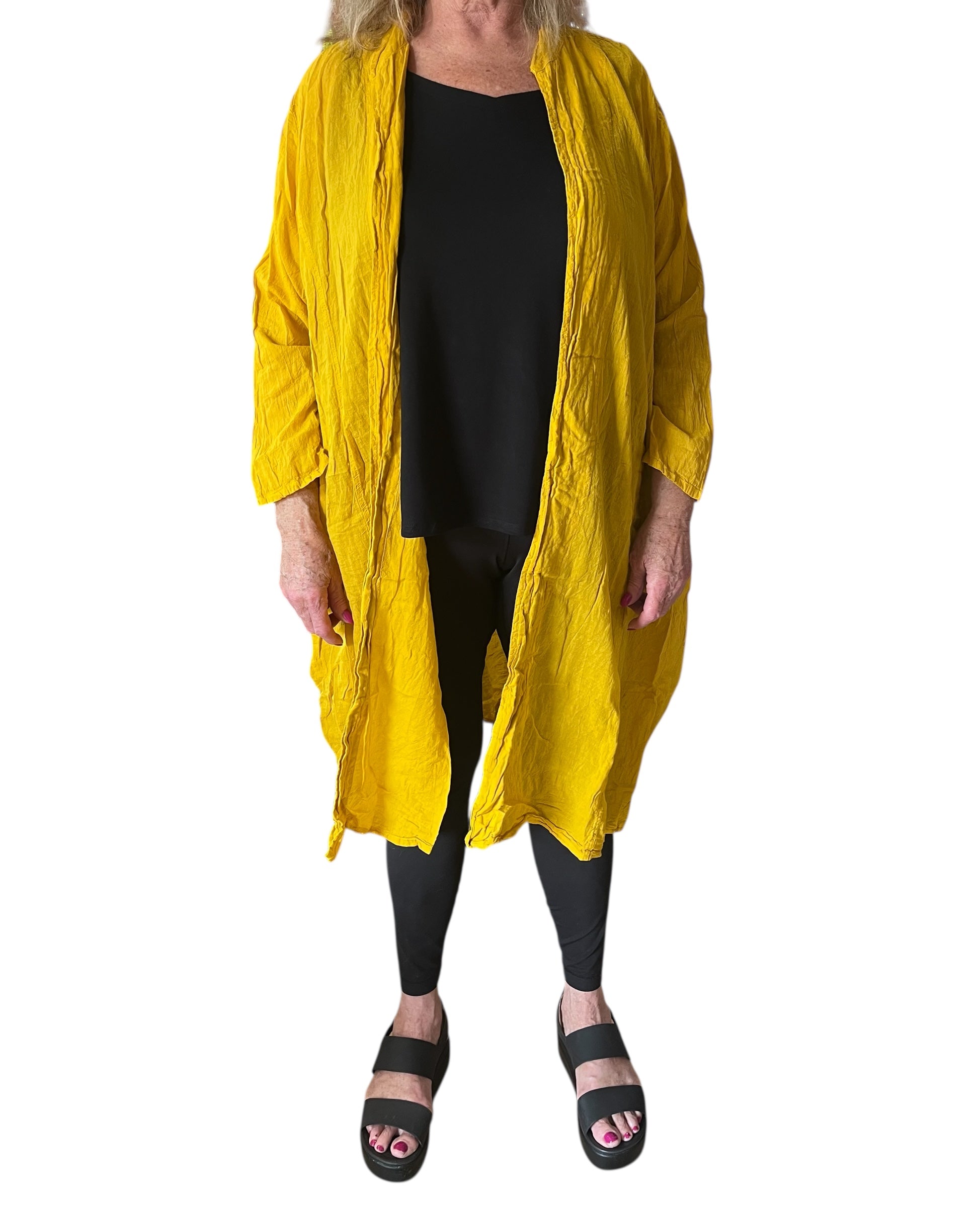 Sunflower Cotton Voile Cardigan - Full Length Sleeve