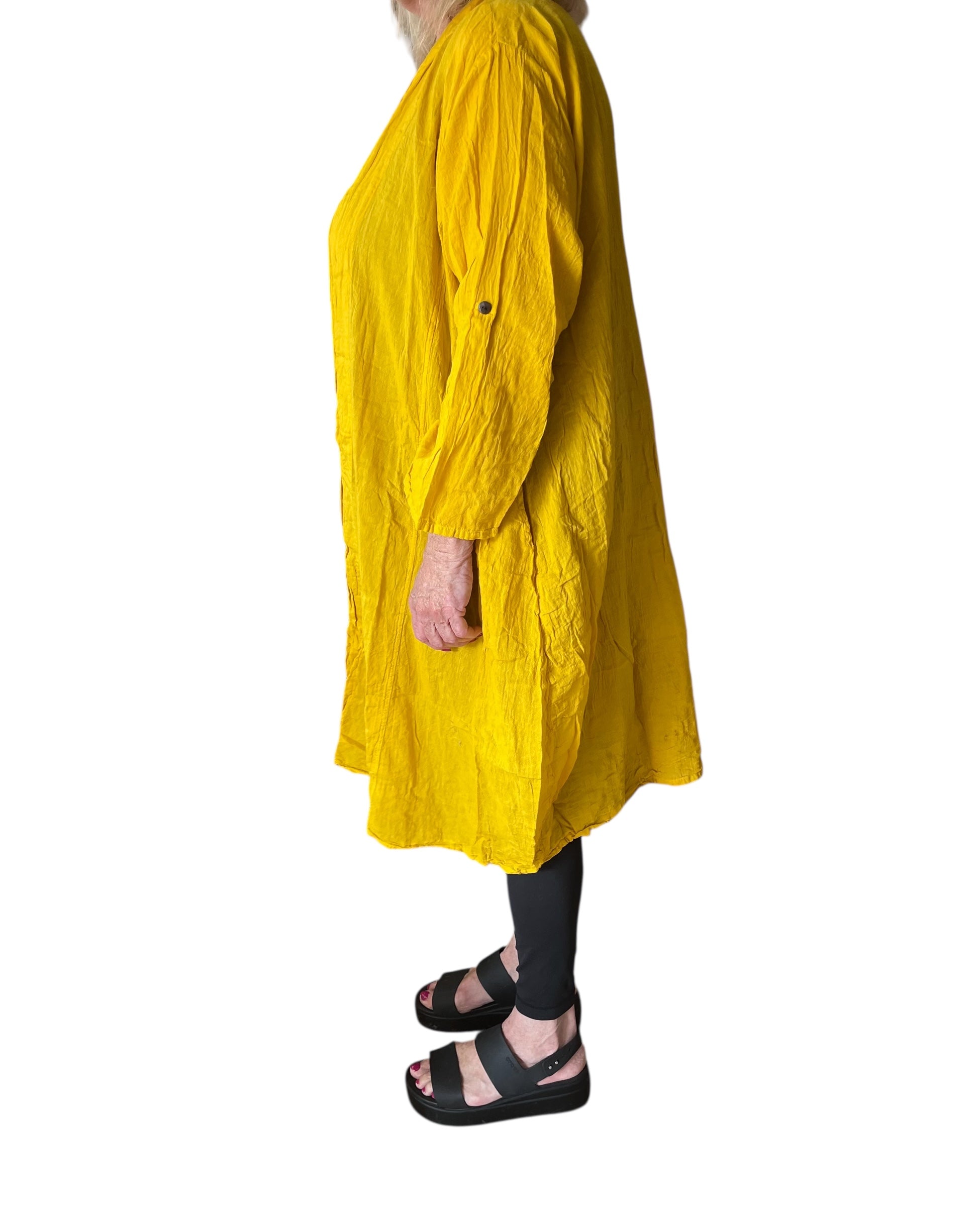 Sunflower Cotton Voile Cardigan - Full Length Sleeve
