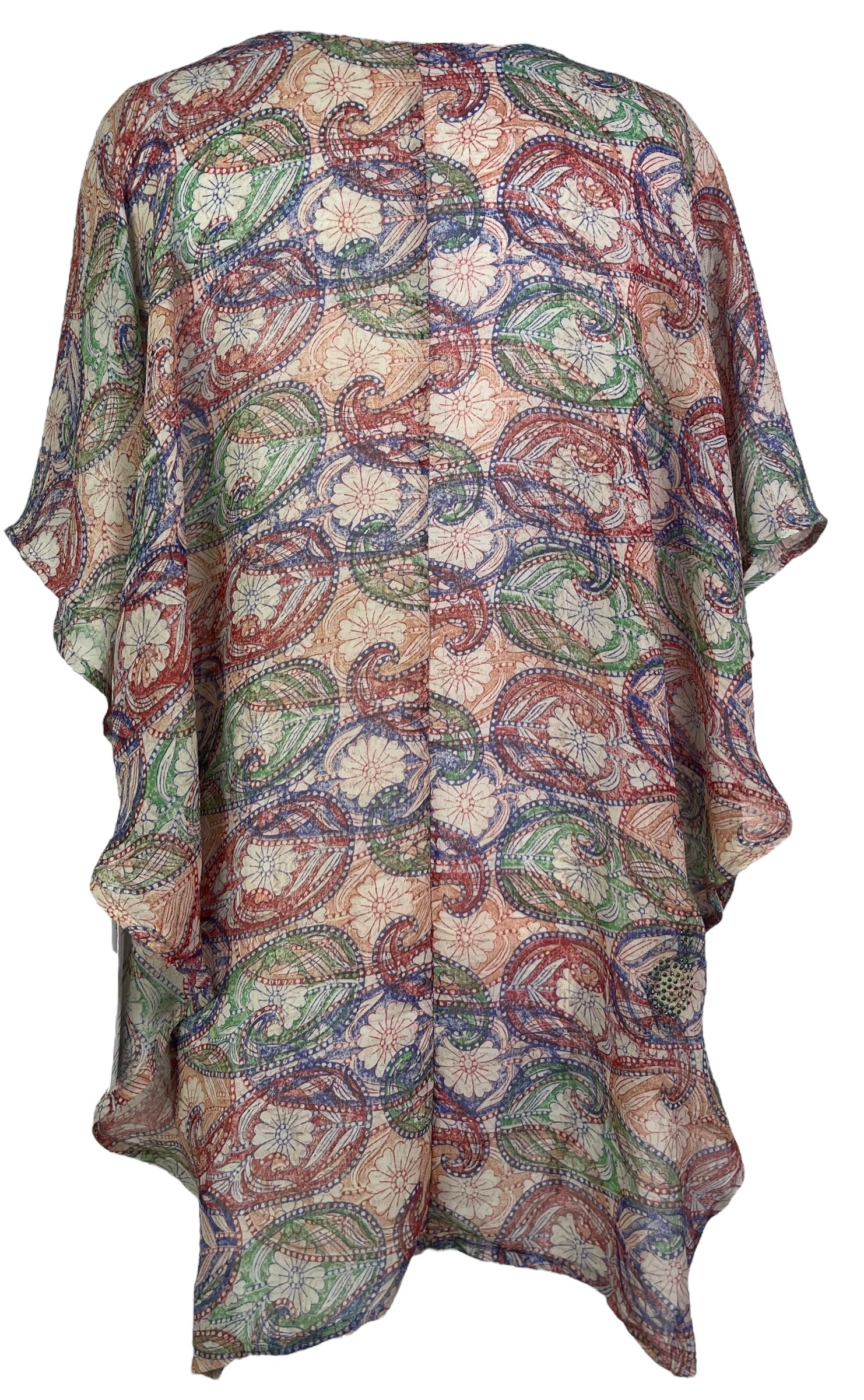 PRG8113 Sheer Avatar Pure Silk Waterfall Top