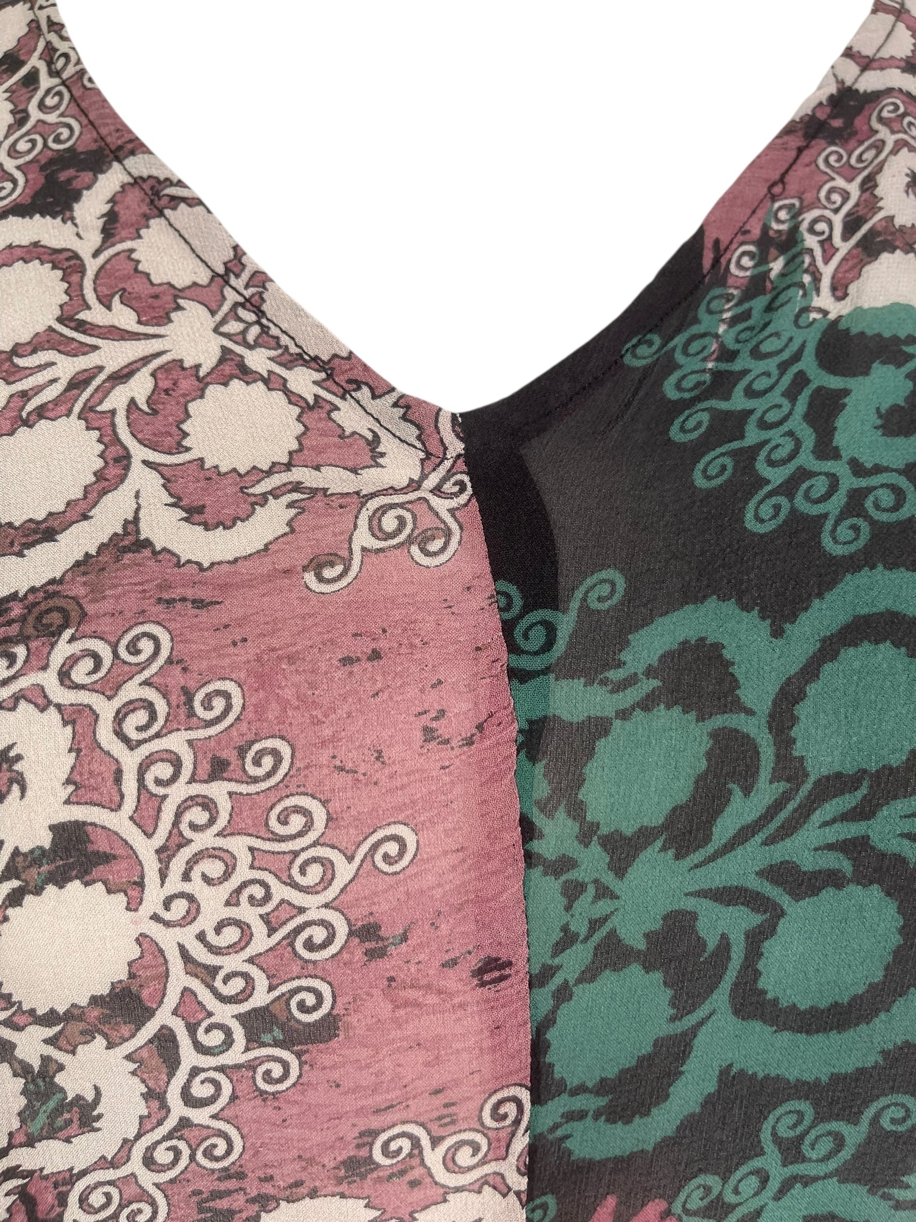 PRG8119 Sheer Avatar Pure Silk Waterfall Top