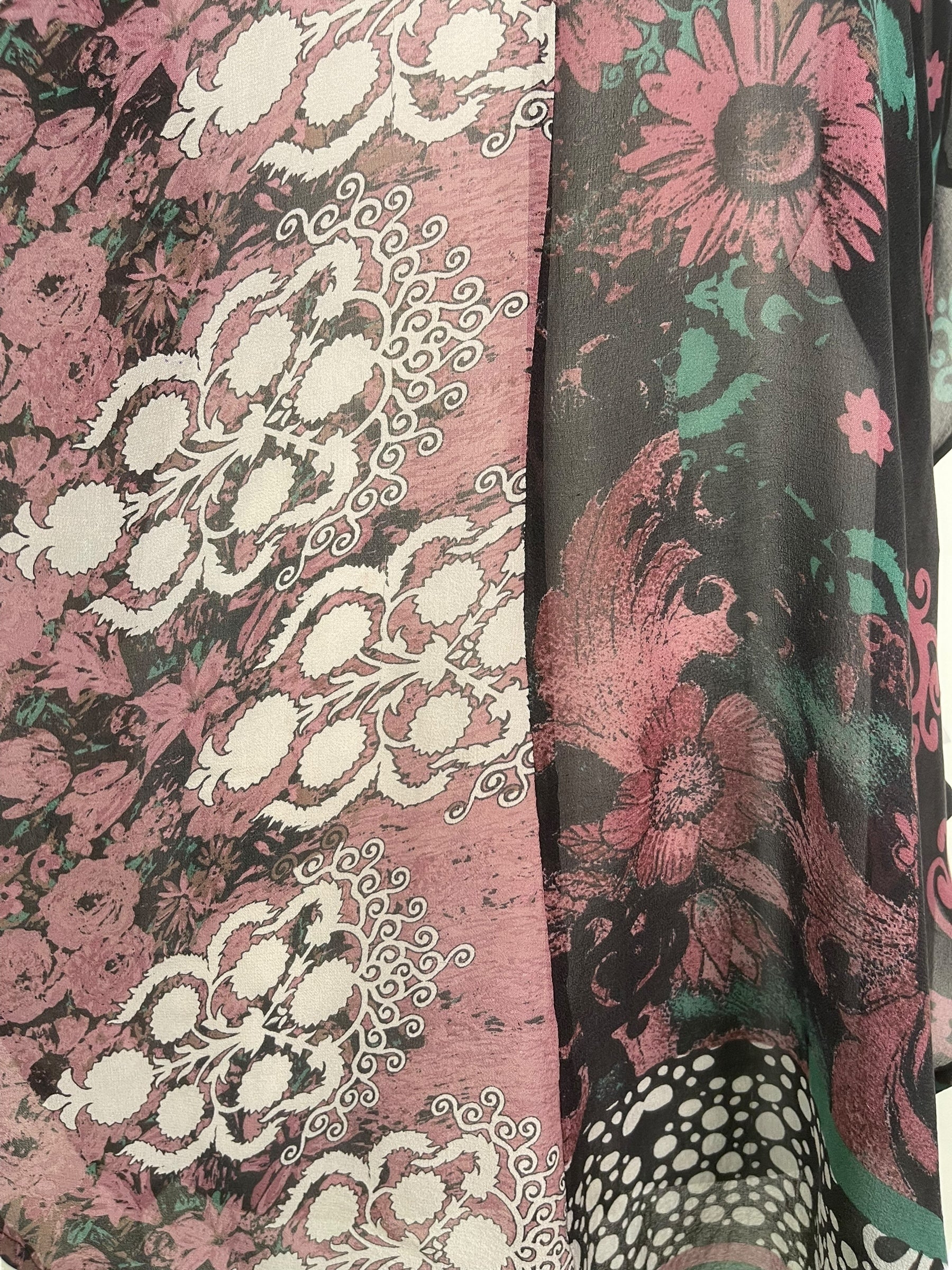 PRG8119 Sheer Avatar Pure Silk Waterfall Top