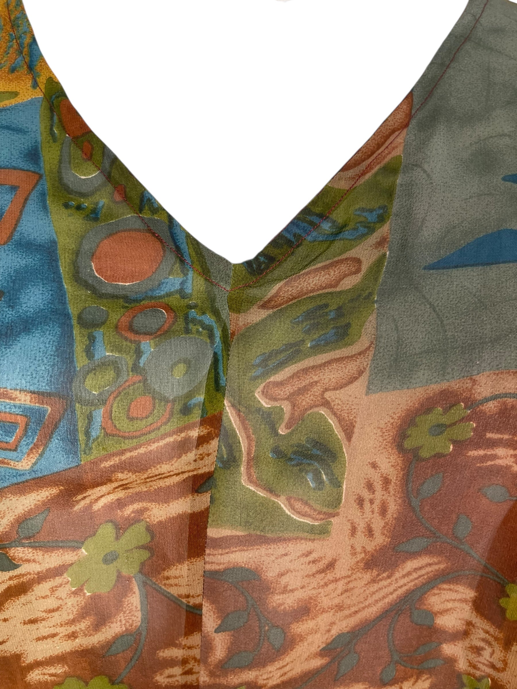 PRG8106 Sheer Avatar Pure Silk Waterfall Top