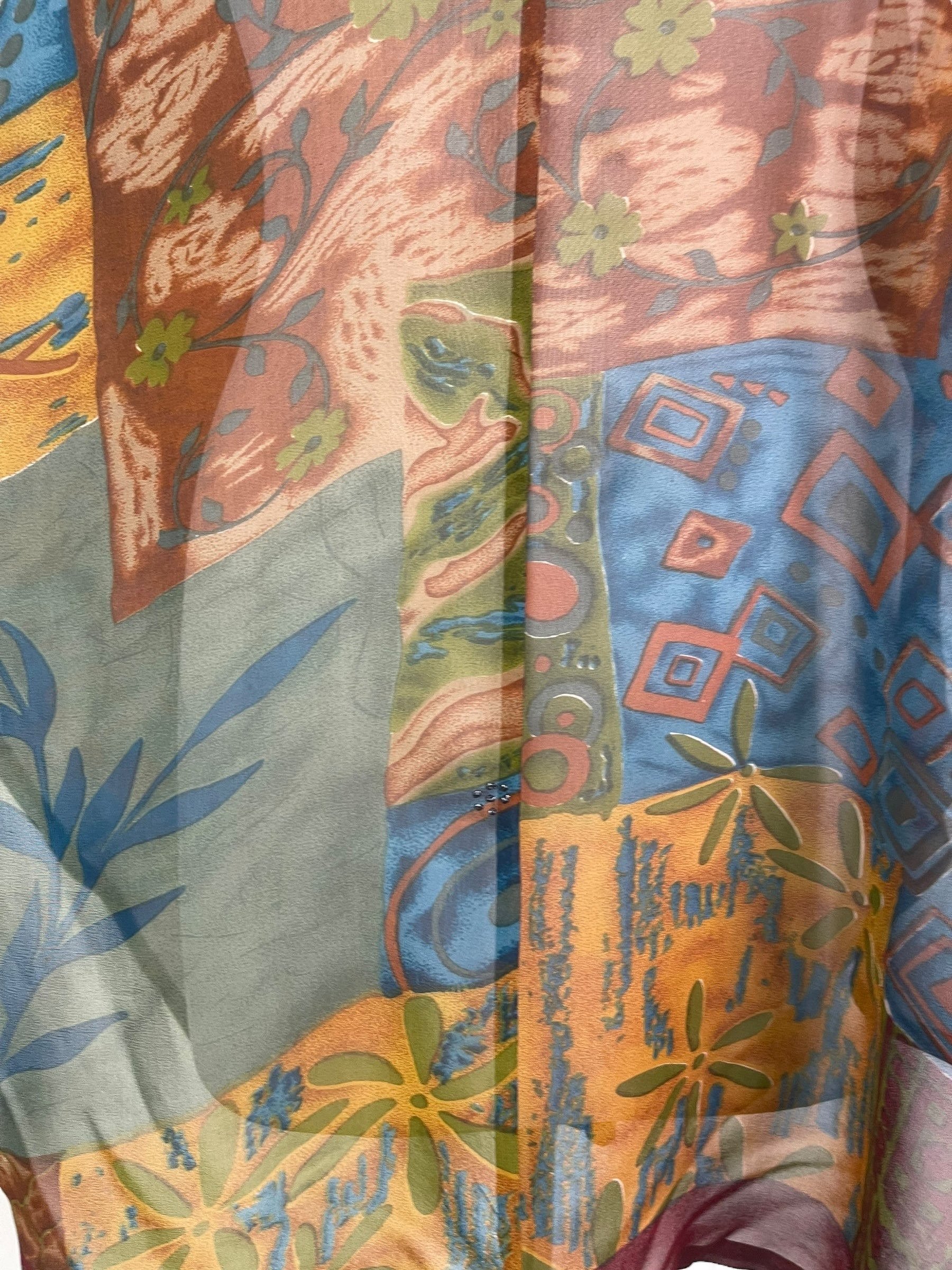 PRG8106 Sheer Avatar Pure Silk Waterfall Top