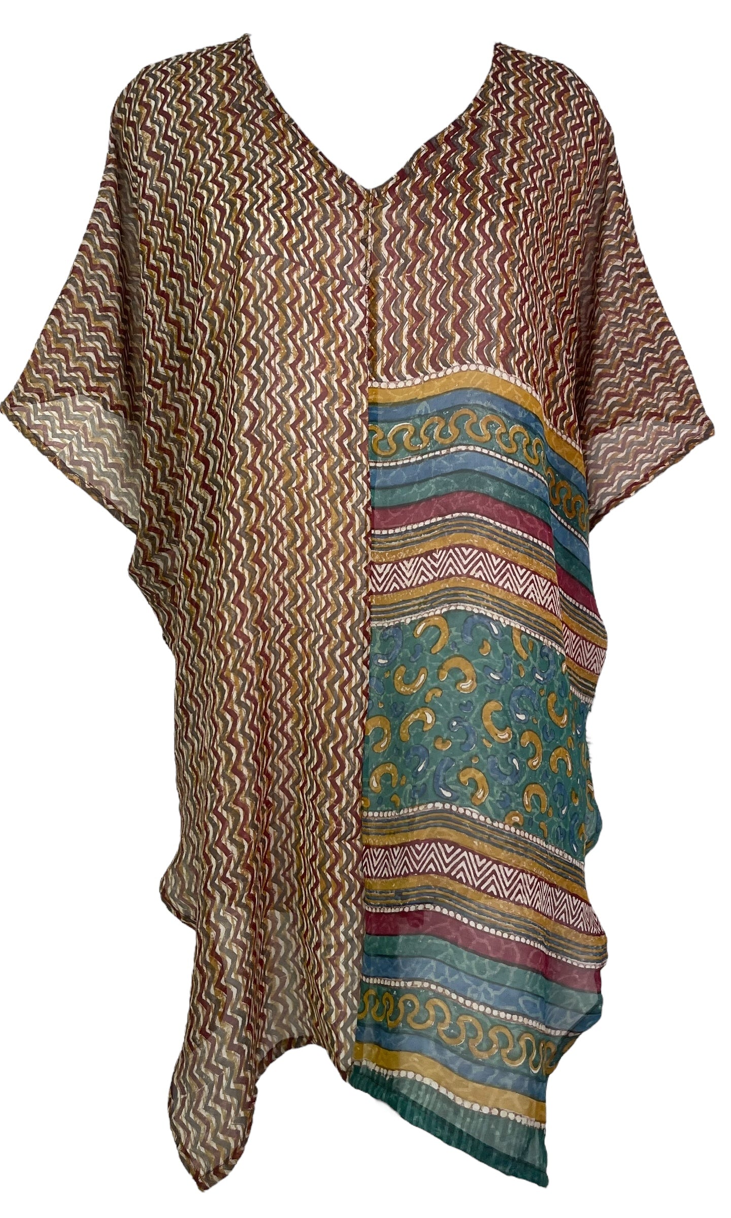 PRG8108 Sheer Avatar Pure Silk Waterfall Top