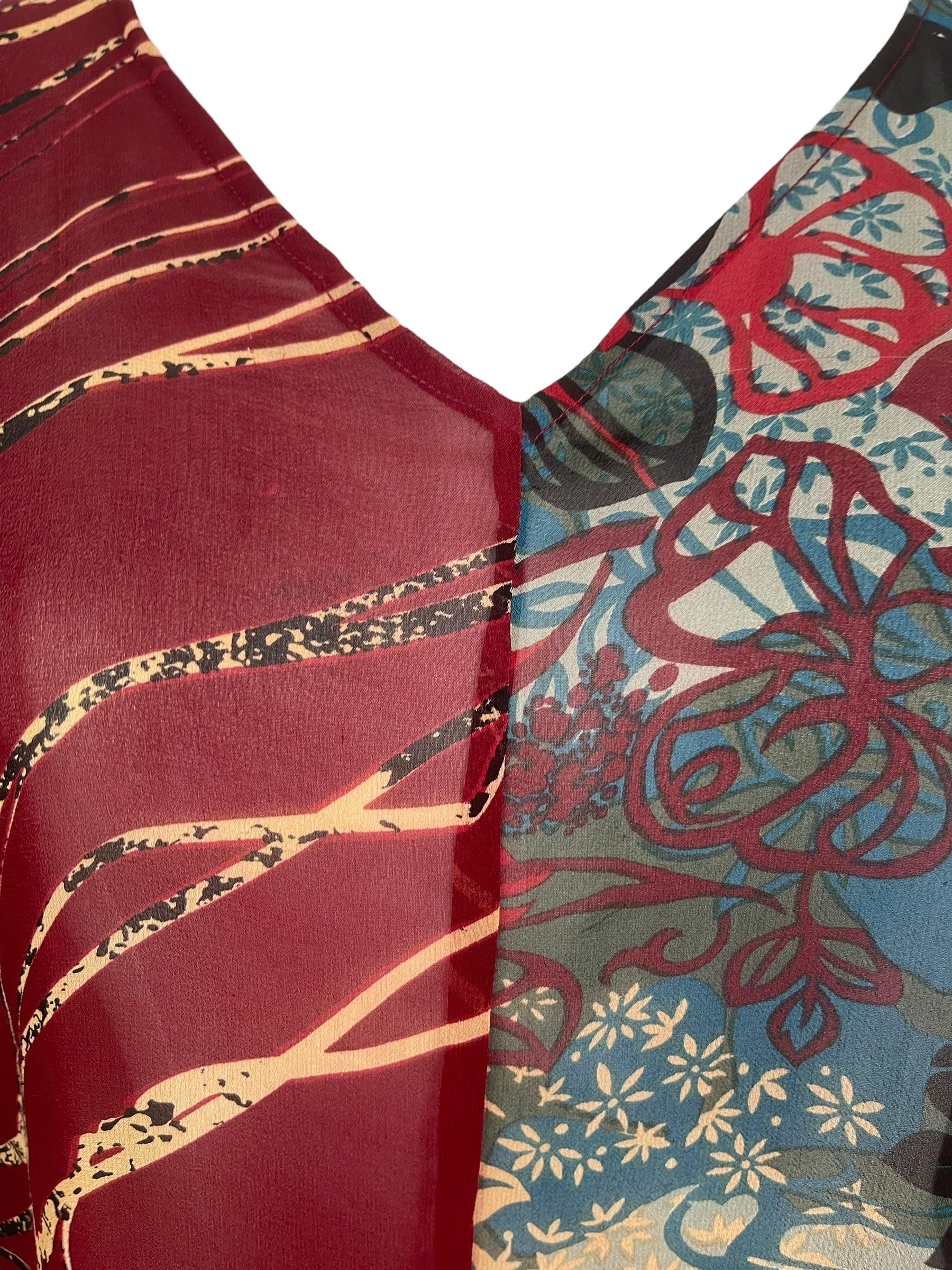 PRG8115 Sheer Avatar Pure Silk Waterfall Top