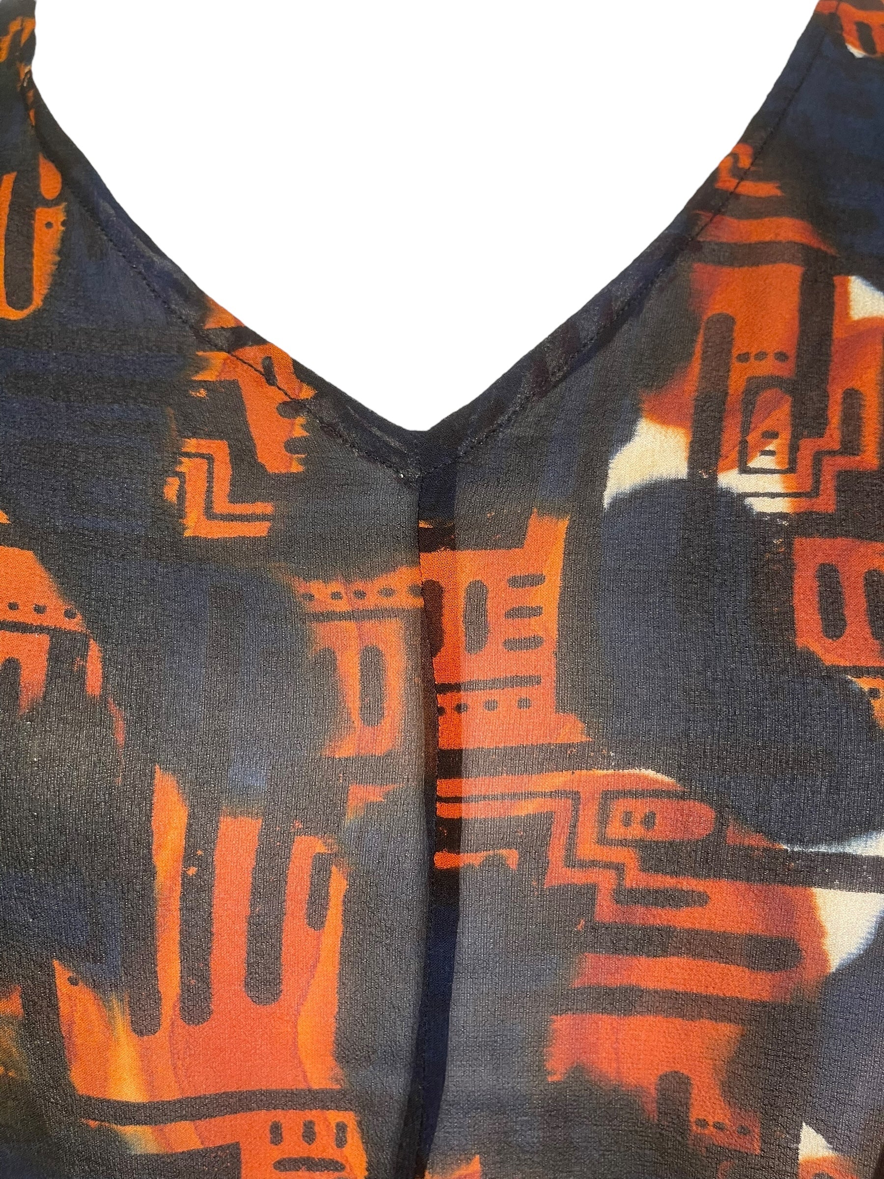 PRG8110 Sheer Avatar Pure Silk Waterfall Top