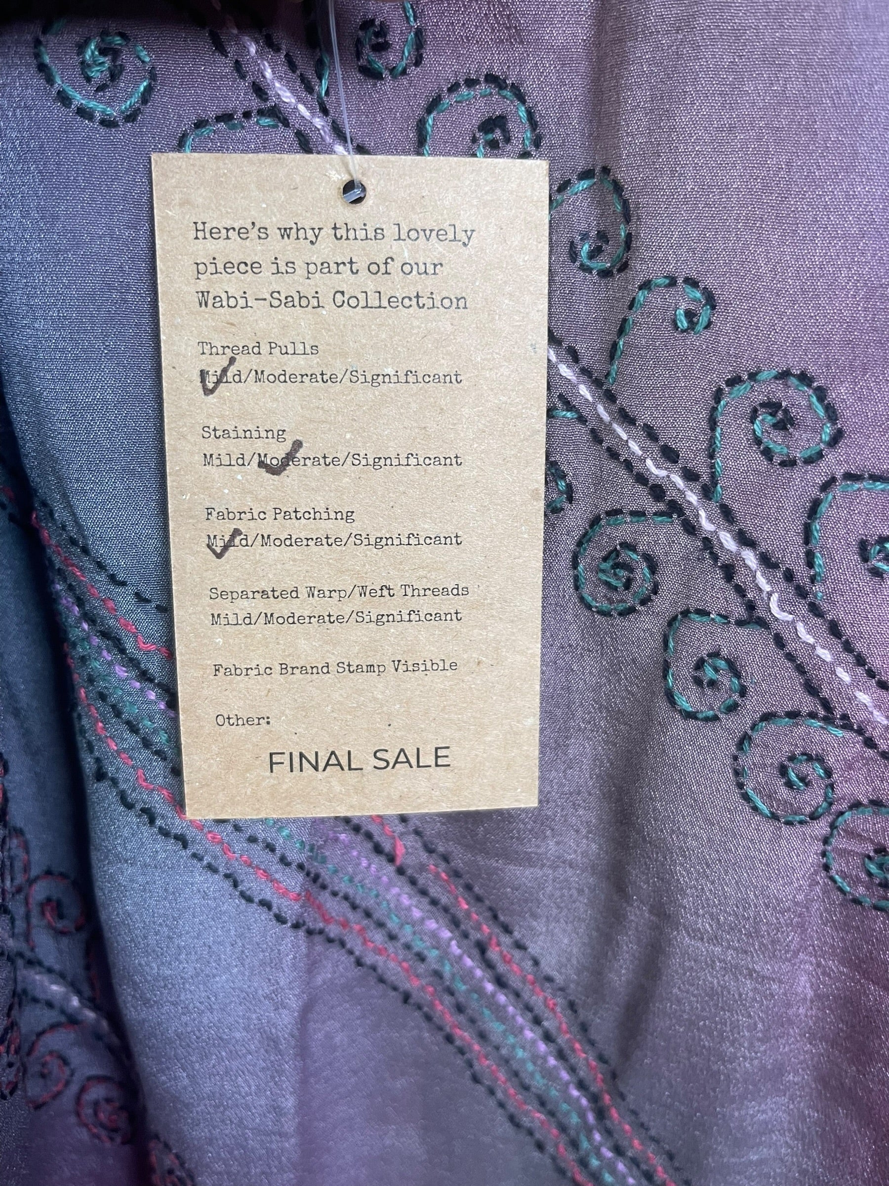 PRC8888  Wabi Sabi Pure Silk Midi Length Kaftan