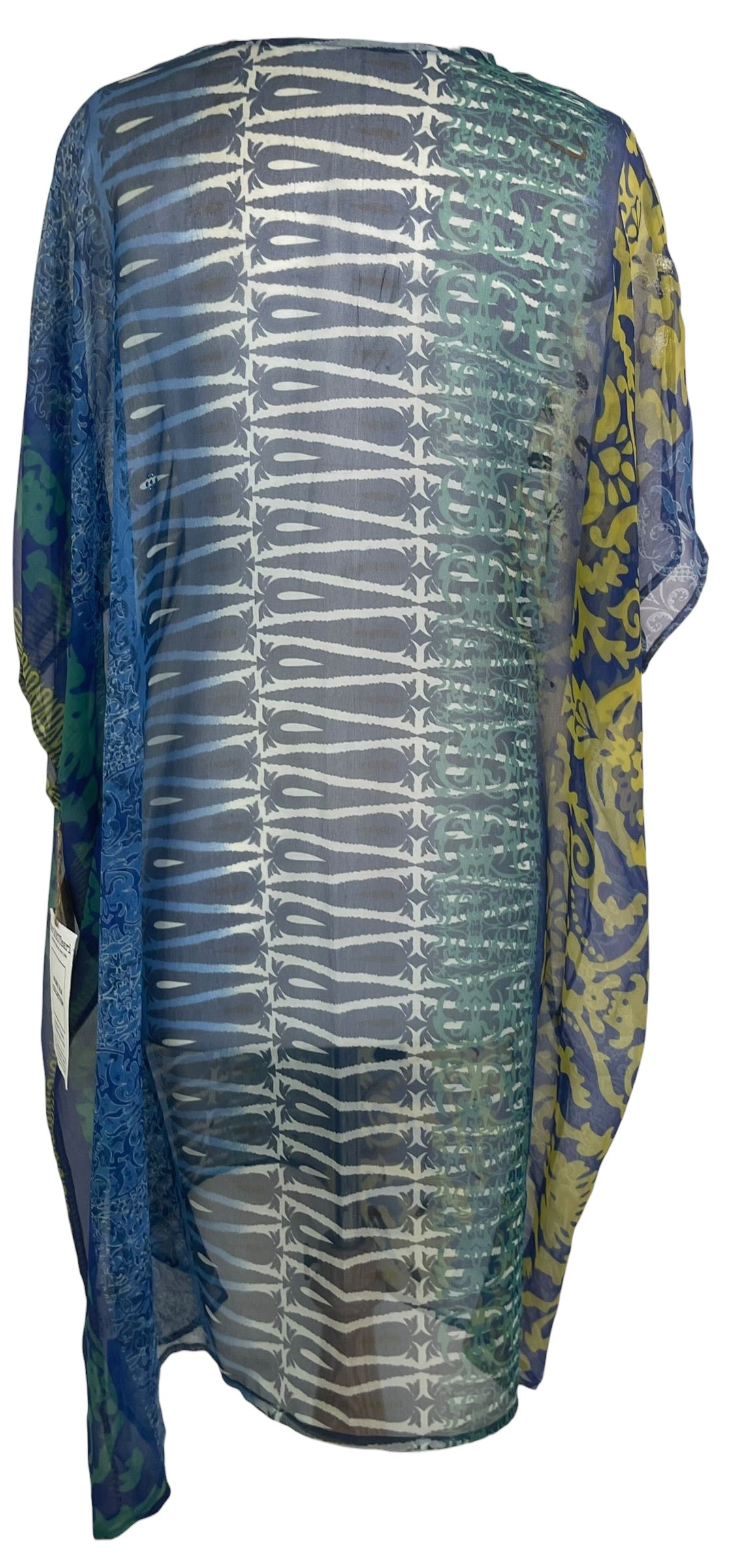 PRG8870 Sheer Wabi Sabi Pure Silk Midi Length Kaftan
