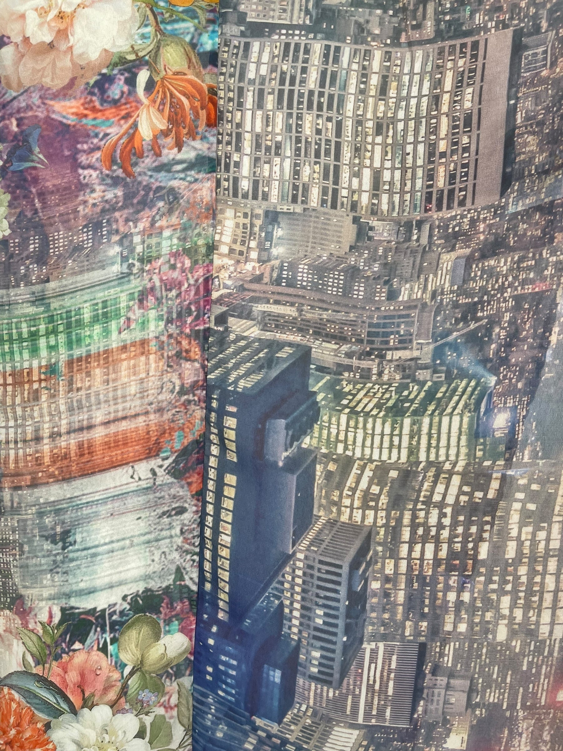 PREVIEW PRG8143 Sheer Avatar Pure Silk Waterfall Top by FEBRUARY2026 – Handmade ethical Waterfall Top from sariKNOTsari using upcycled silk. Designed in Canada for travel and slow fashion, loved from Toronto to LA to Sydney.