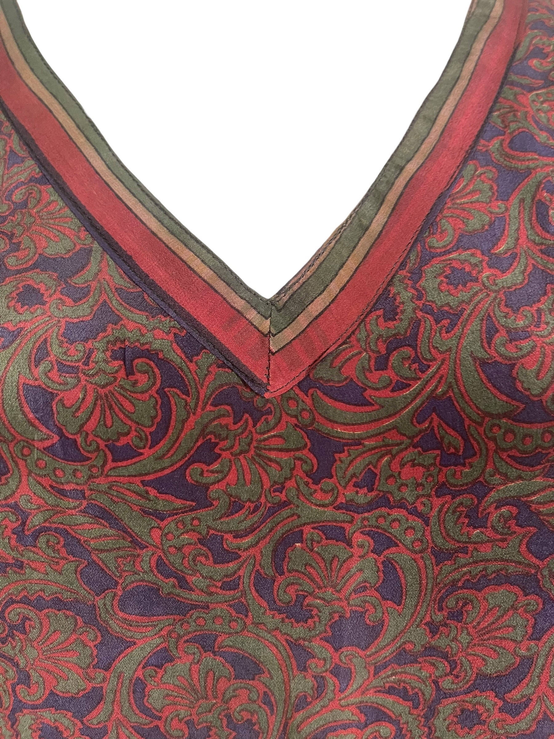 PRC8944 Wabi Sabi Pure Silk Midi Length Kaftan