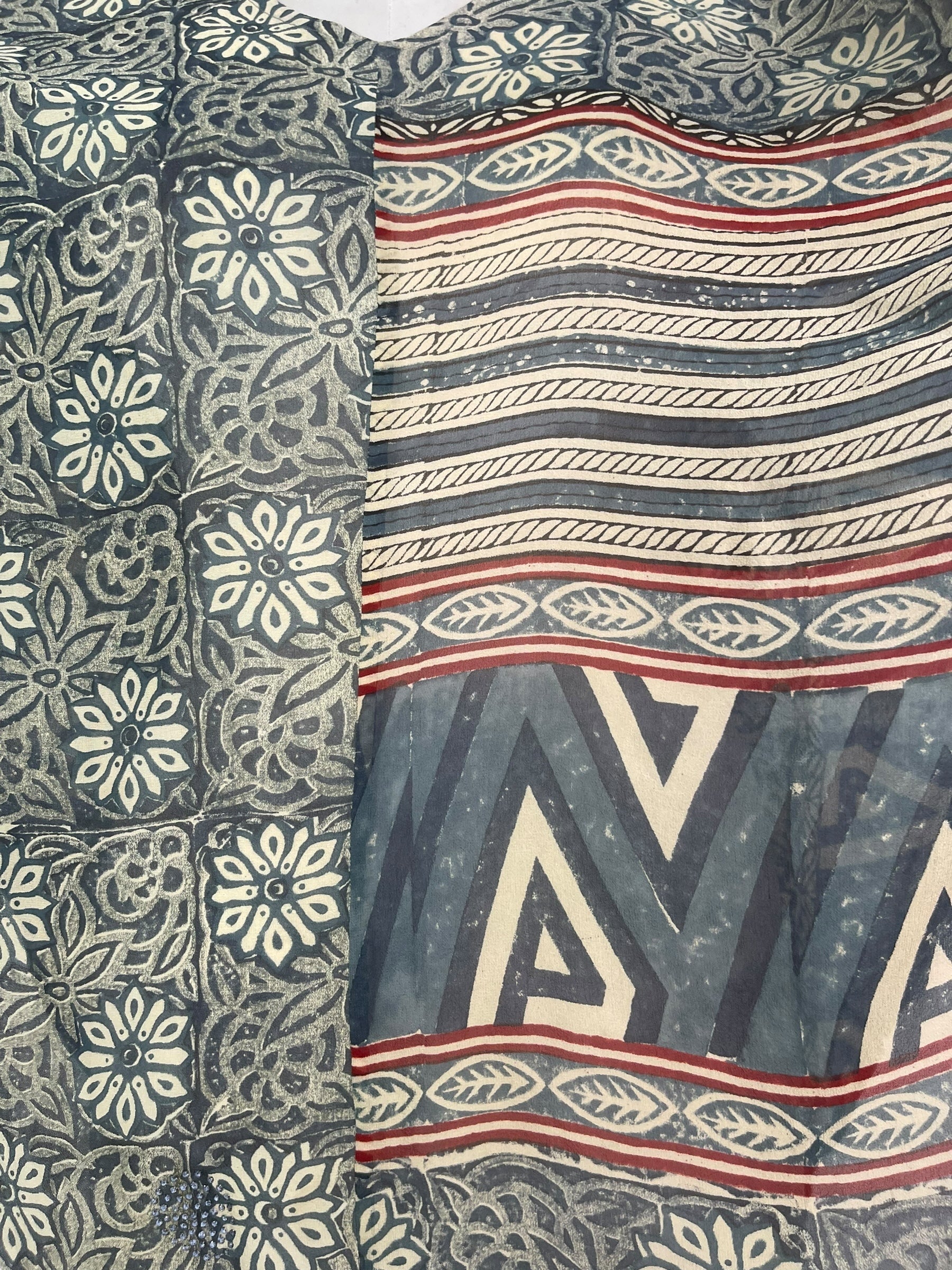 PRG8154 Sheer Avatar Pure Silk Waterfall Top