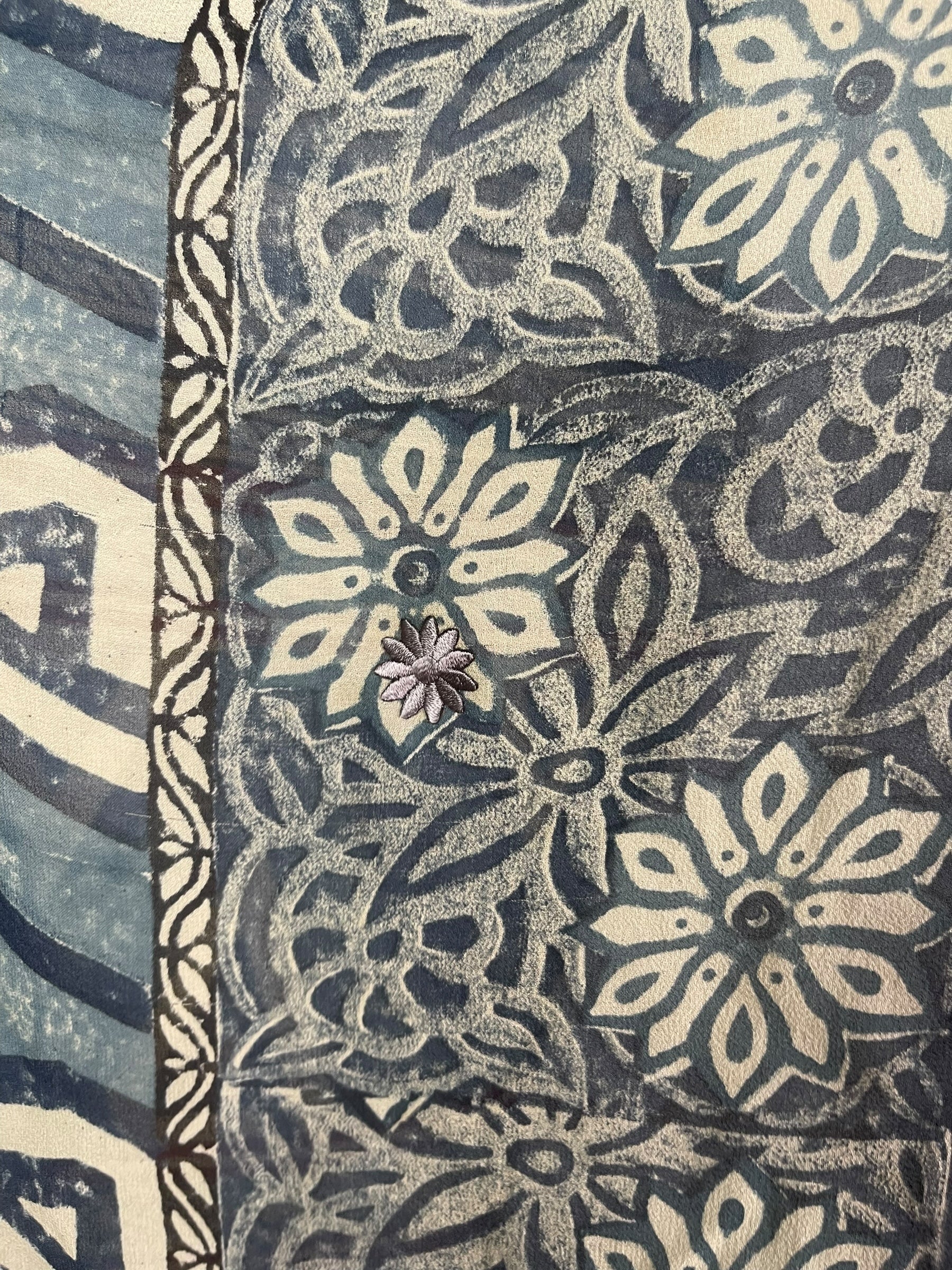 PRG8154 Sheer Avatar Pure Silk Waterfall Top