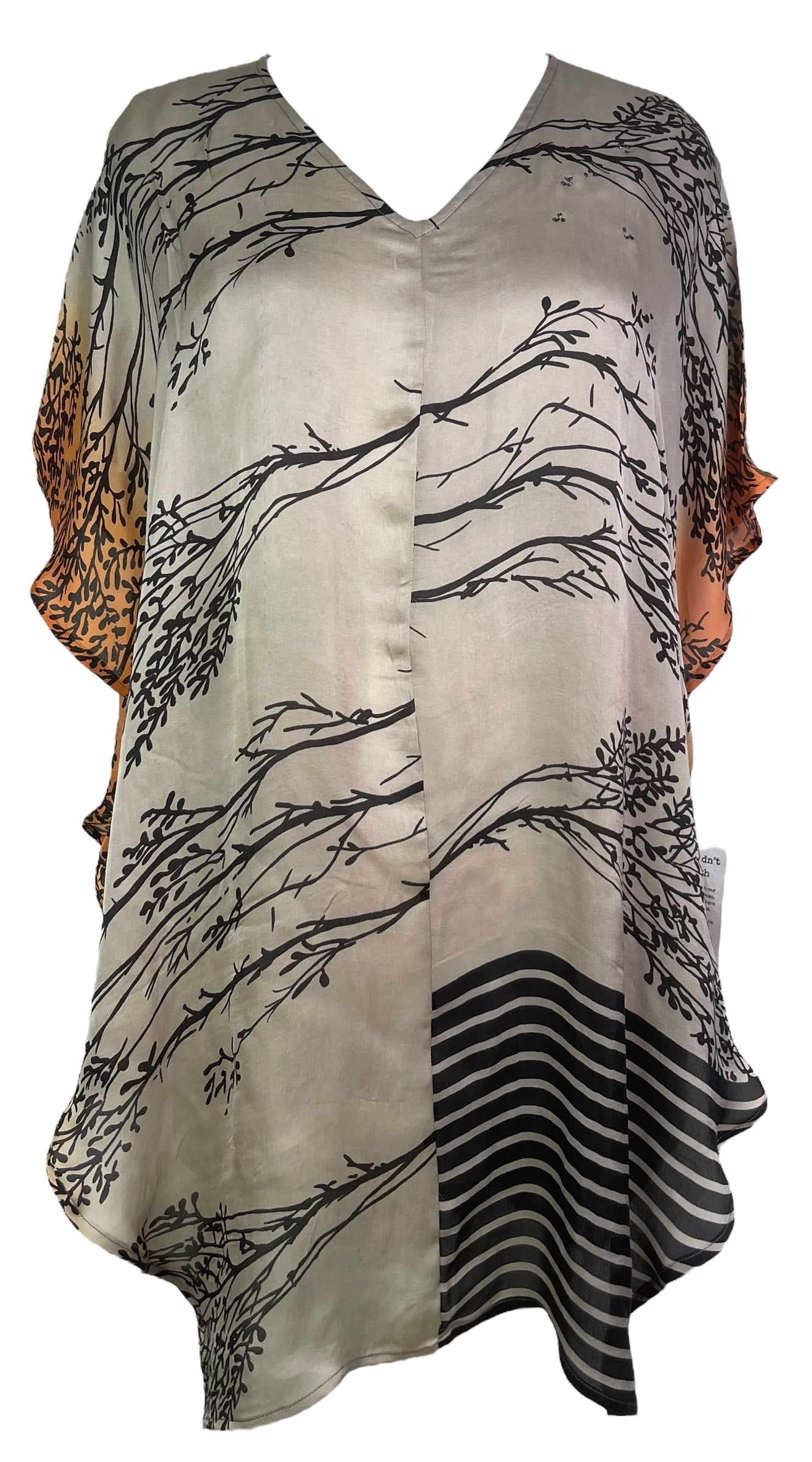 PRS8155 Wabi Sabi Pure Silk Satin Waterfall Top