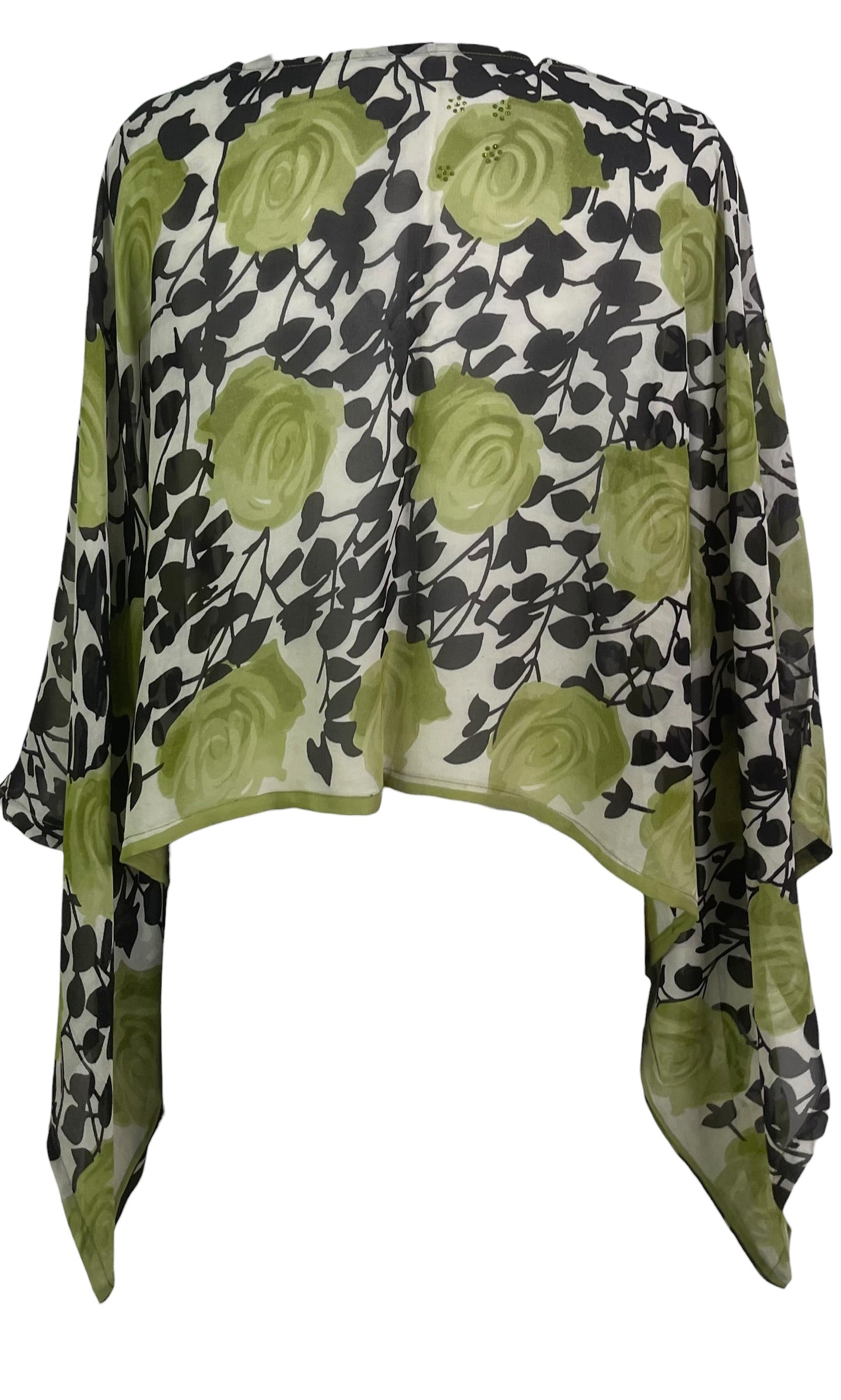 Releases Sunday at 8pm EST PRG9030 Sheer Avatar Pure Silk Kimono-Sleeved Top