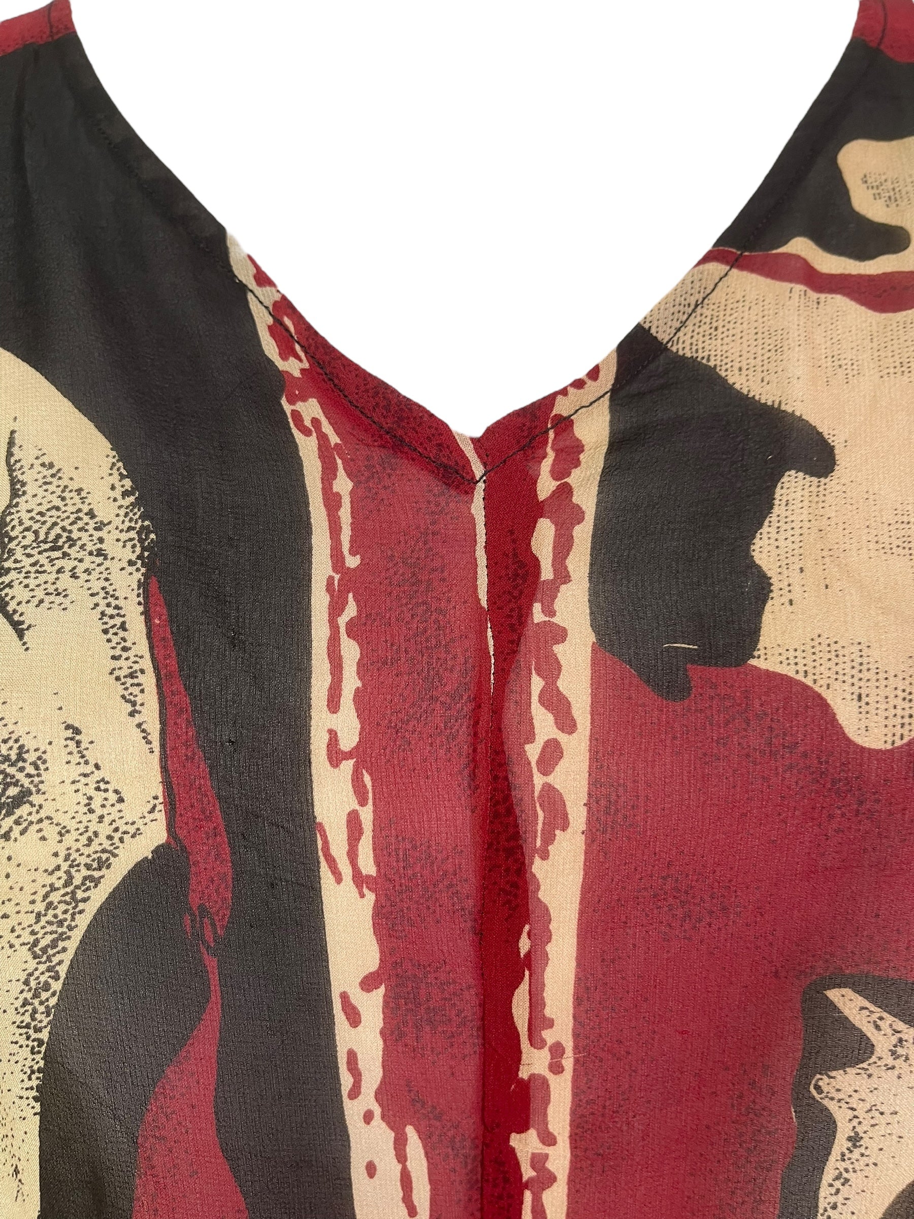 PREVIEW PRG8103  Sheer Wabi Sabi Pure Silk Waterfall Top