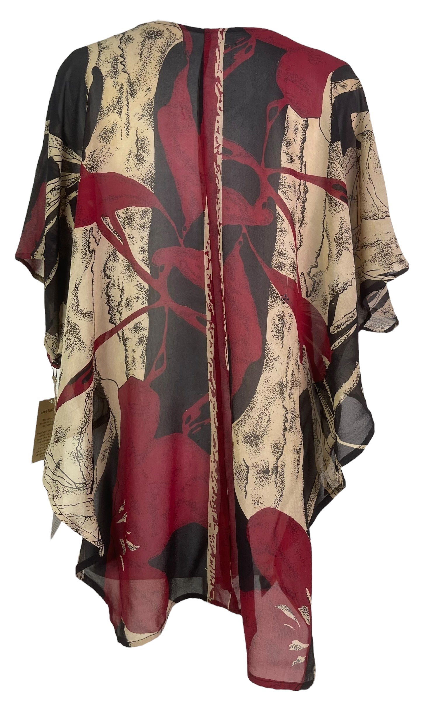 PREVIEW PRG8103  Sheer Wabi Sabi Pure Silk Waterfall Top