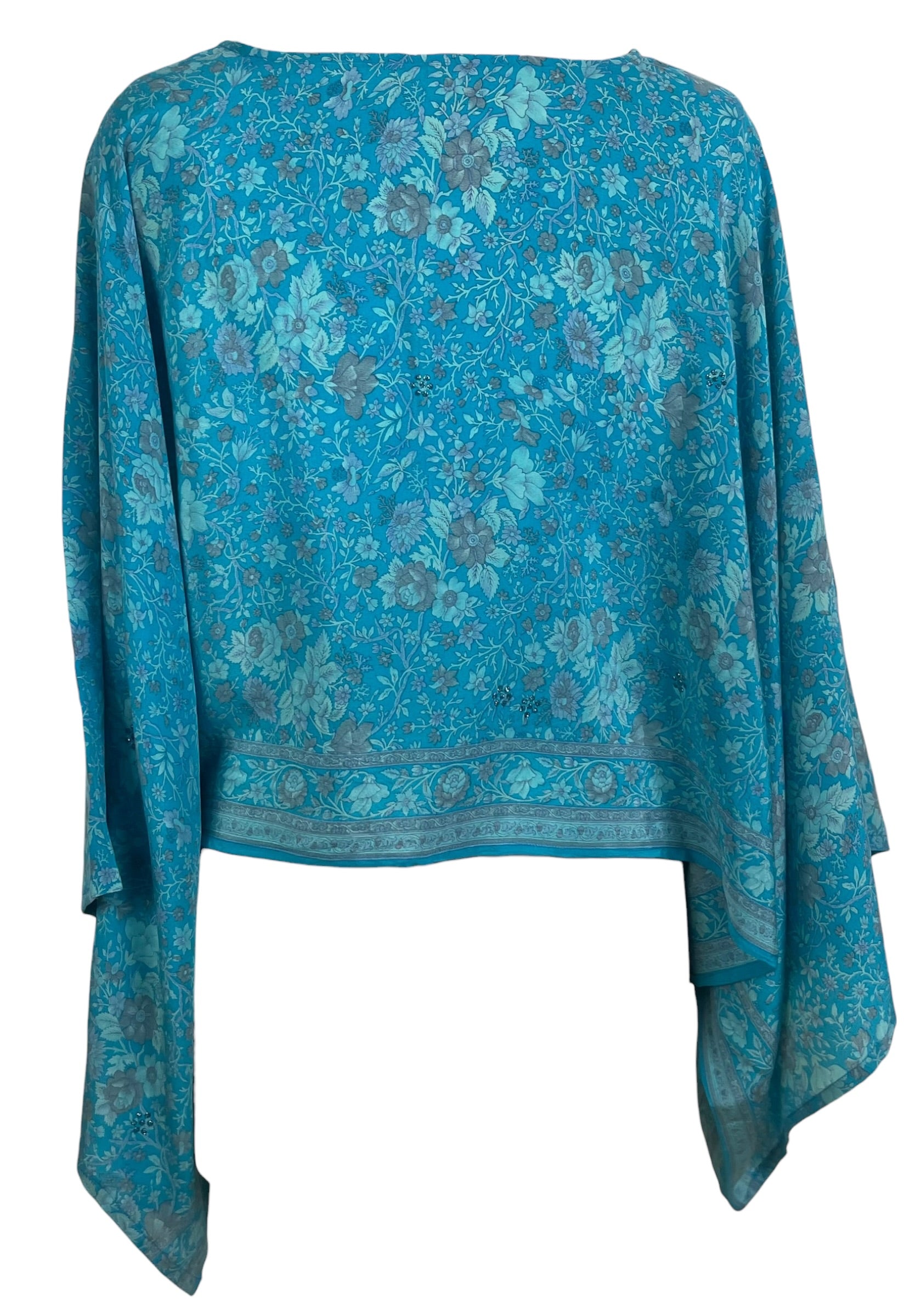 PRC9005 Avatar Pure Silk Kimono-Sleeved Top