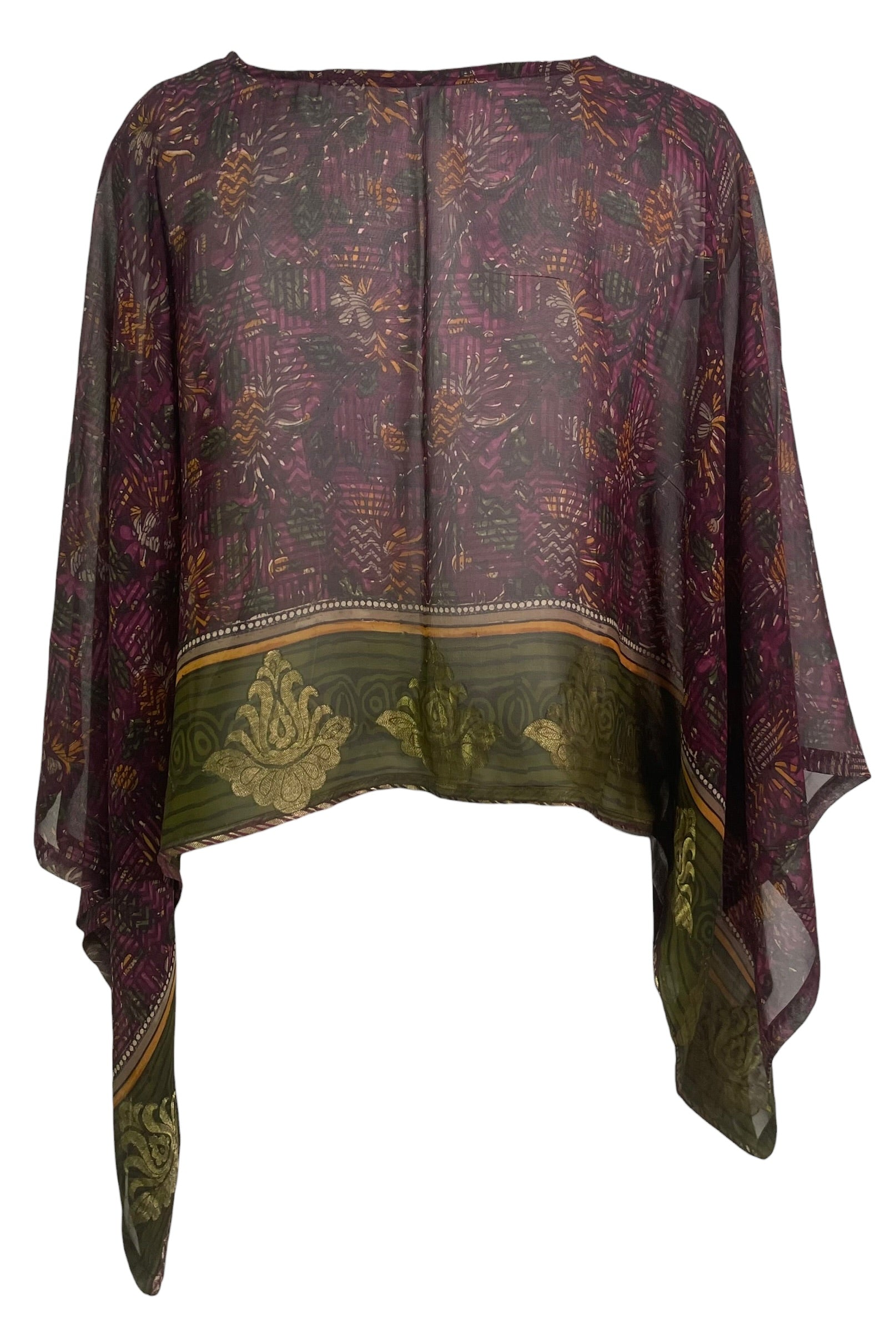 Releases Sunday August 9th at 8pm EST PRG9035 Sheer Wabi Sabi Pure Silk Kimono-Sleeved Top