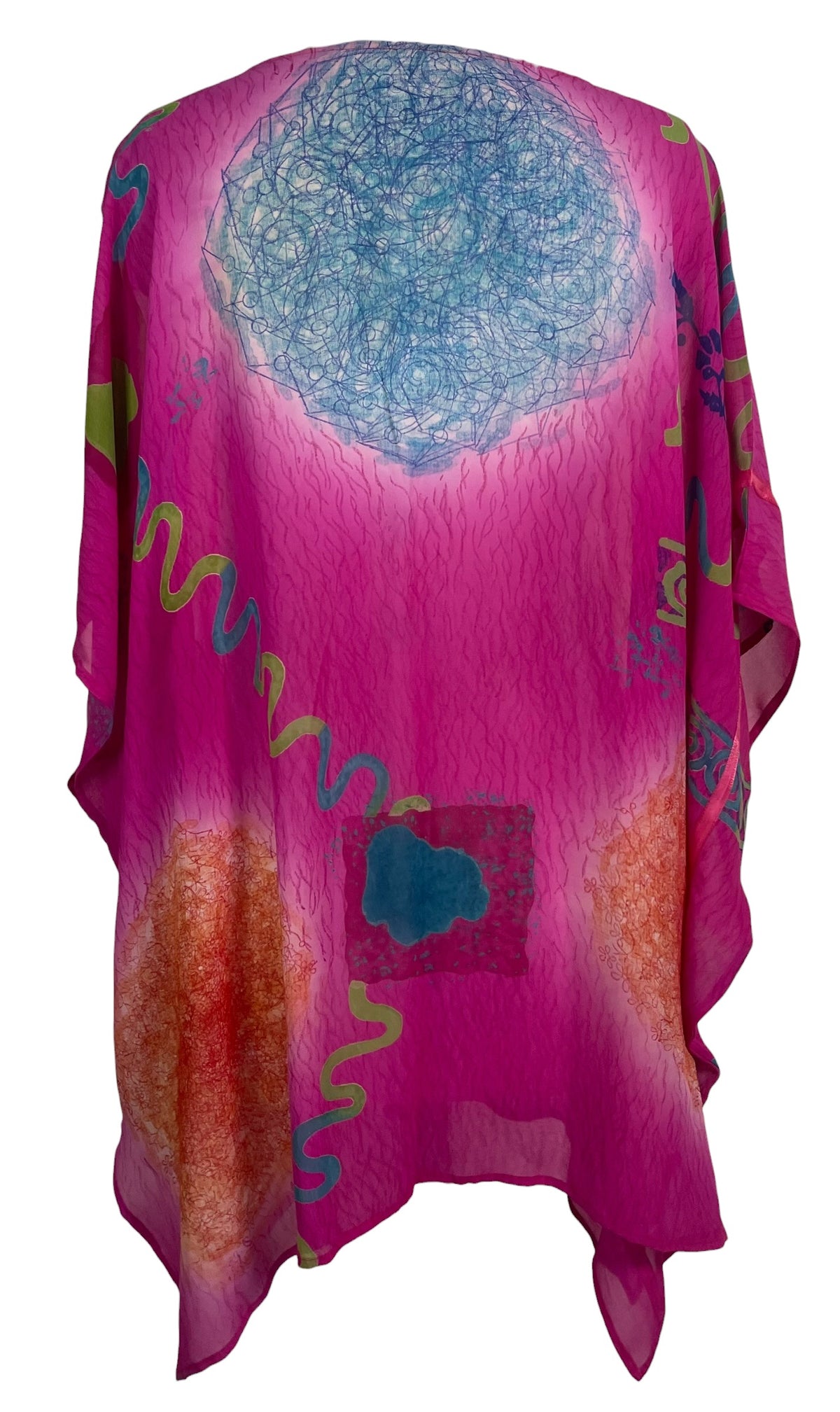 Releases Sunday at 8pm EST  PRG9239 Sheer Avatar Pure Silk Short Kaftan Tunic with Slits