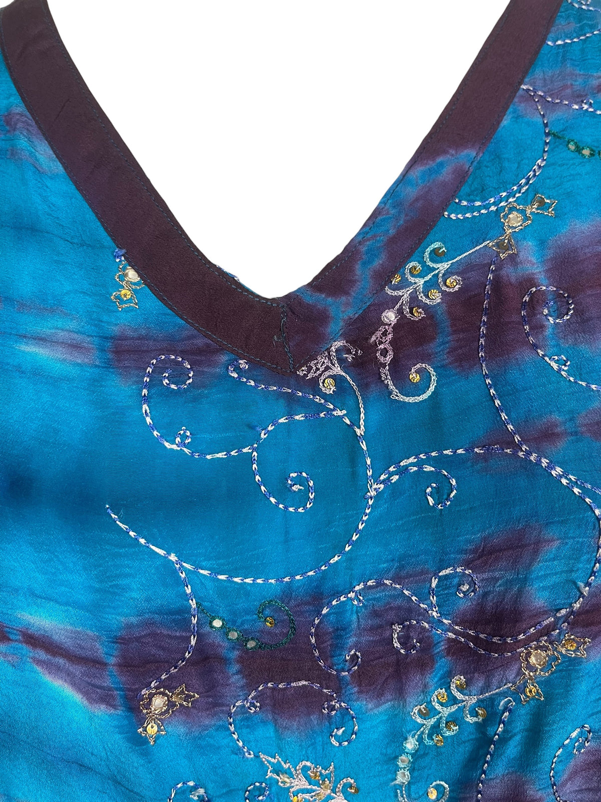 Releases Sunday at 8pm EST PRC9112 Avatar Pure Silk Short Kaftan Tunic with Slits