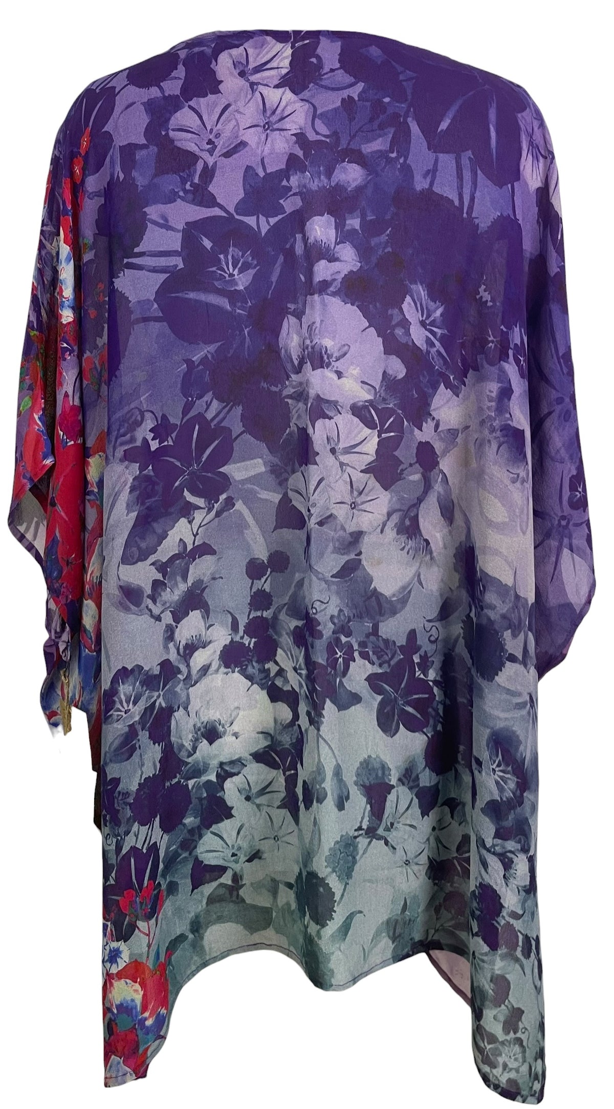 Releases Sunday at 8pm EST  PRG8761 Sheer Wabi Sabi Pure Silk Short Kaftan Tunic With Slits
