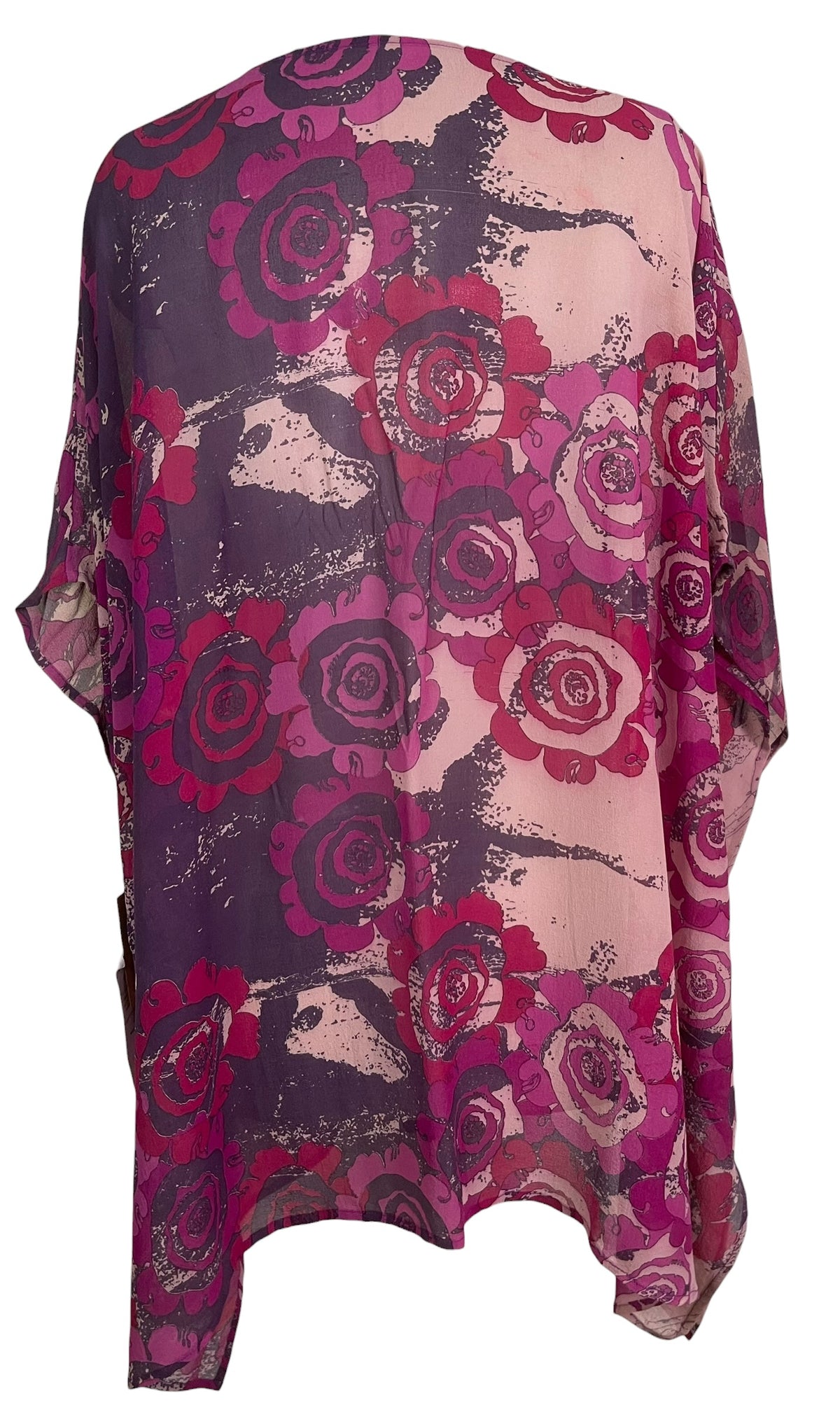 Releases Sunday at 8pm EST  PRG8758 Sheer Wabi Sabi Pure Silk Short Kaftan Tunic With Slits