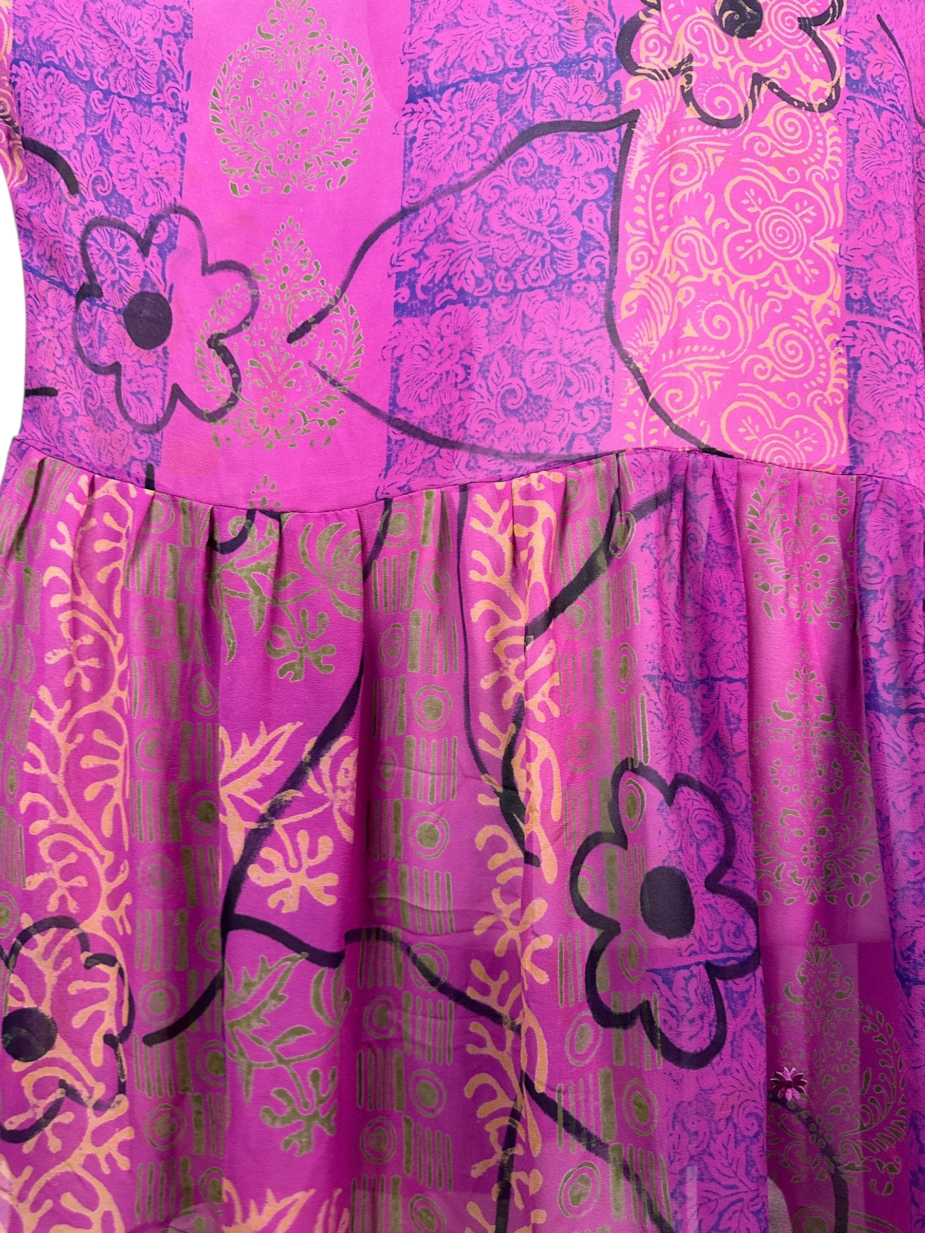 PRG8428 Sheer Wabi Sabi Pure Silk Boxy Babydoll Dress