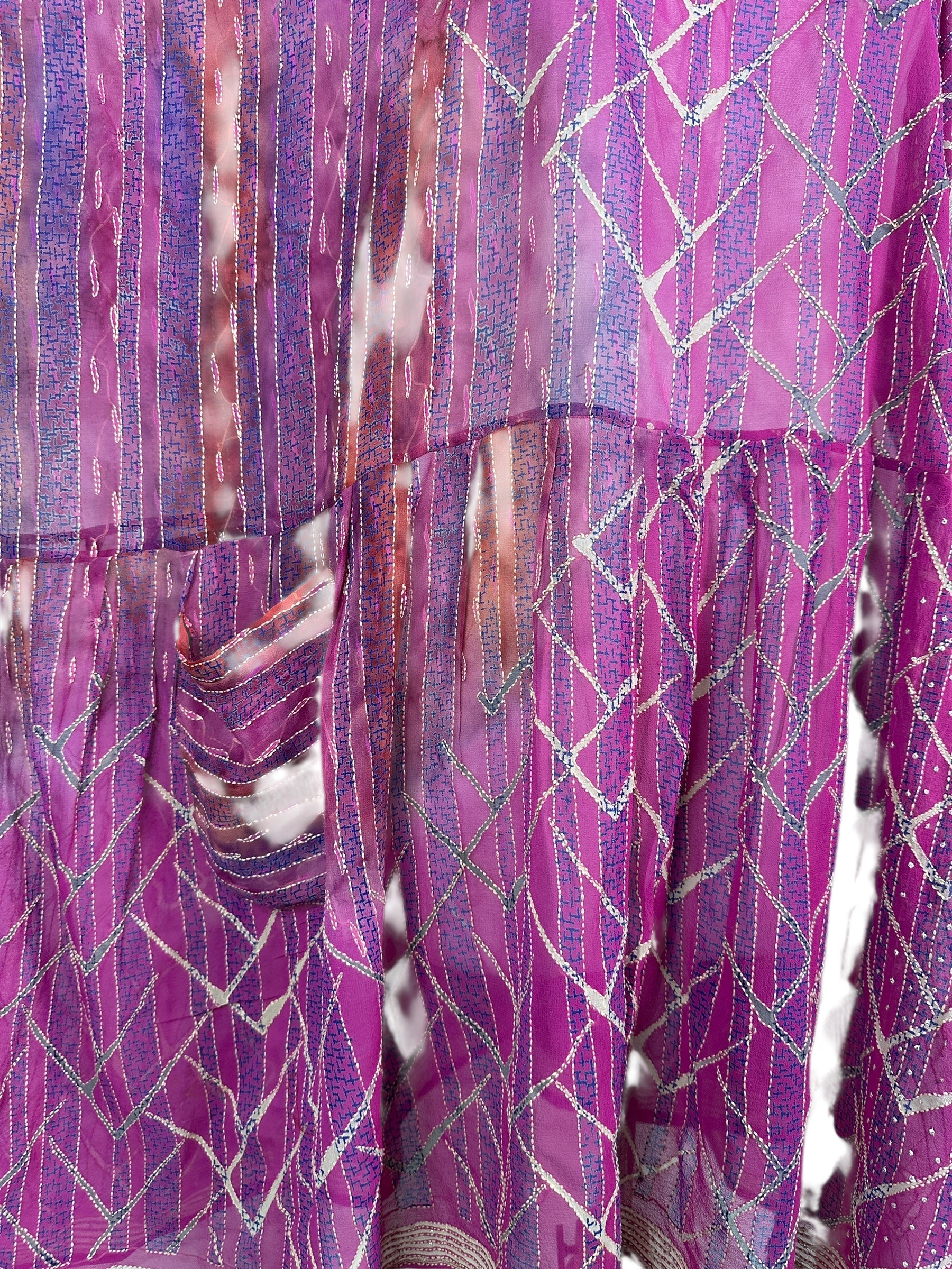 PRG8414 Sheer Wabi Sabi Pure Silk Boxy Babydoll Dress